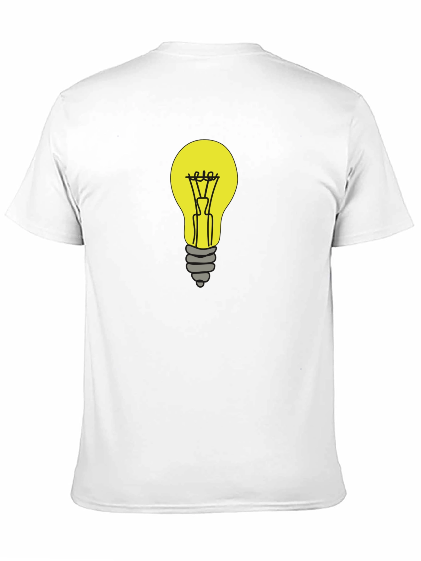 Black Light Bulb Graphic Tee - Black Cotton T-Shirt view 11