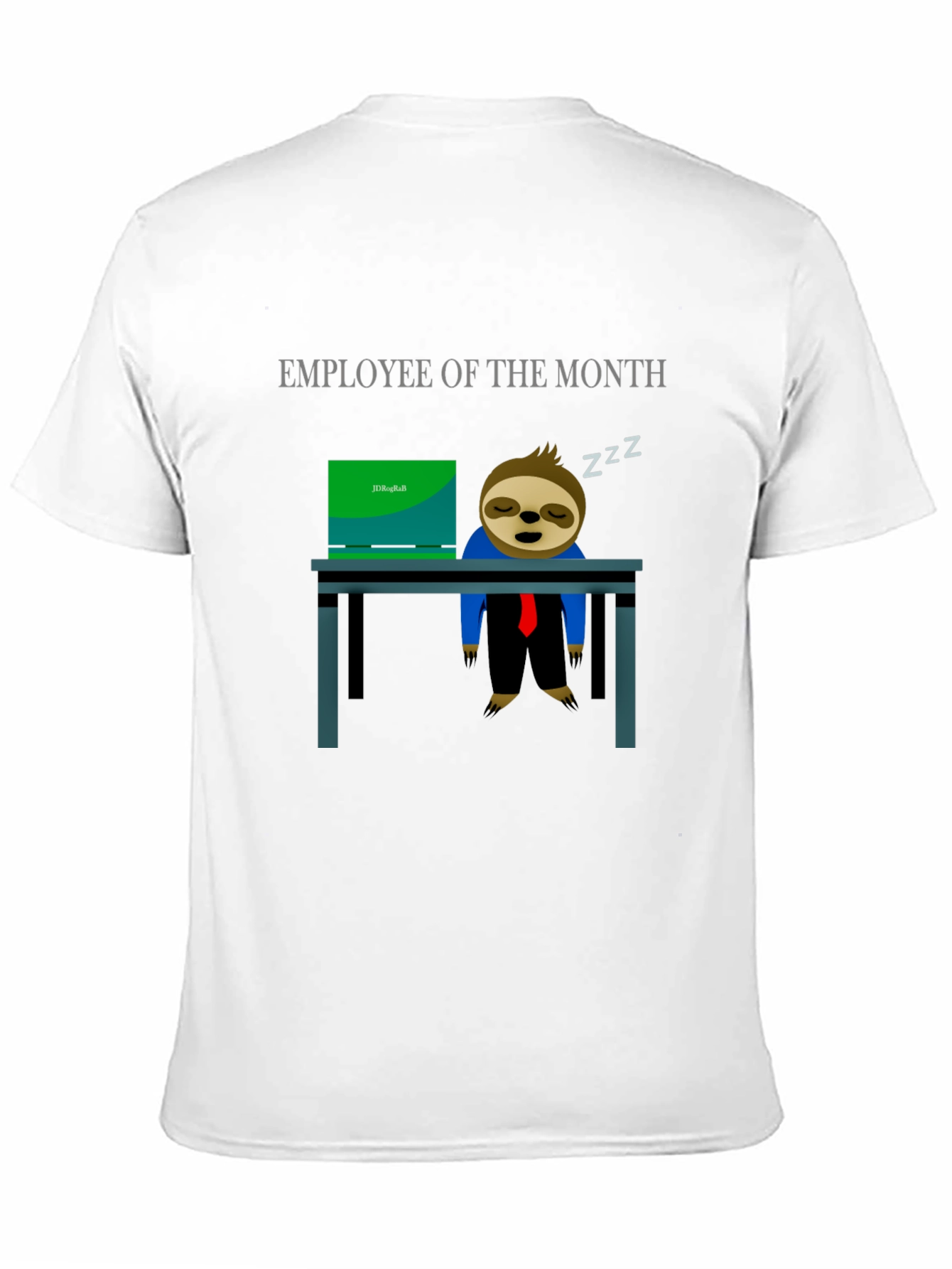 Black Employee of the Month Sloth T-Shirt - Funny Office Tee view 11