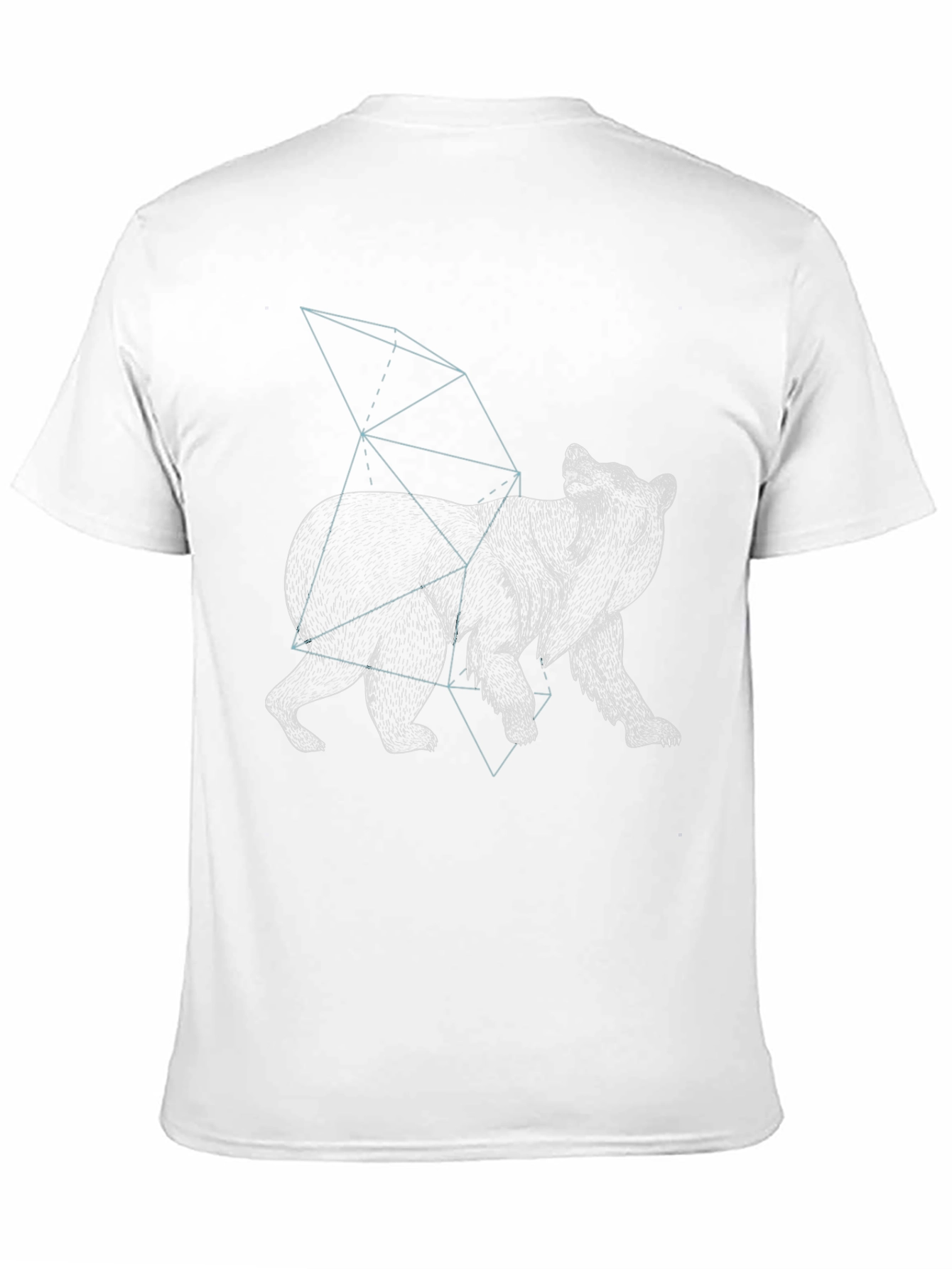 Black Geometric Bear Graphic T-Shirt view 11