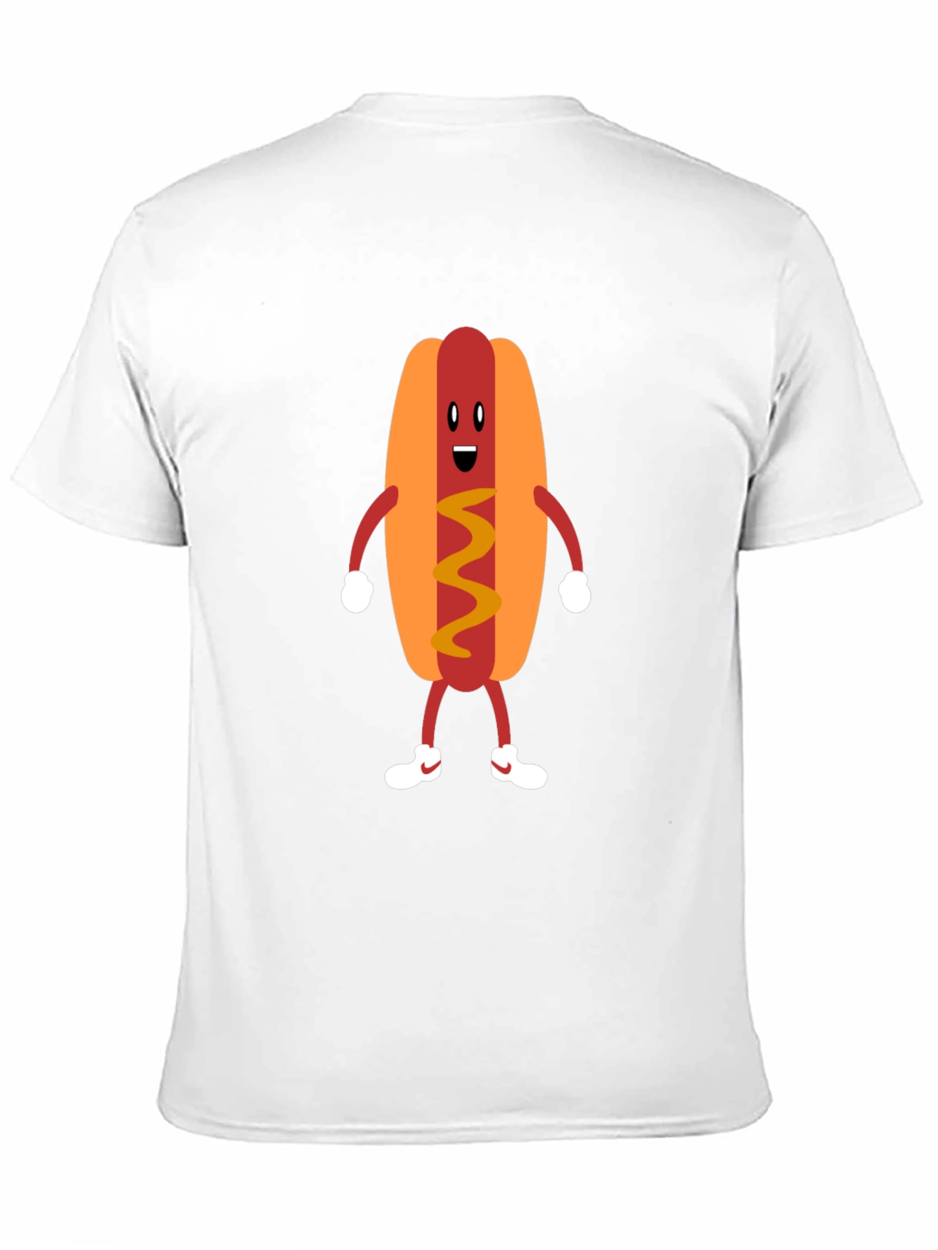 Black Funny Hot Dog Graphic Tee - Unisex Black T-Shirt view 11