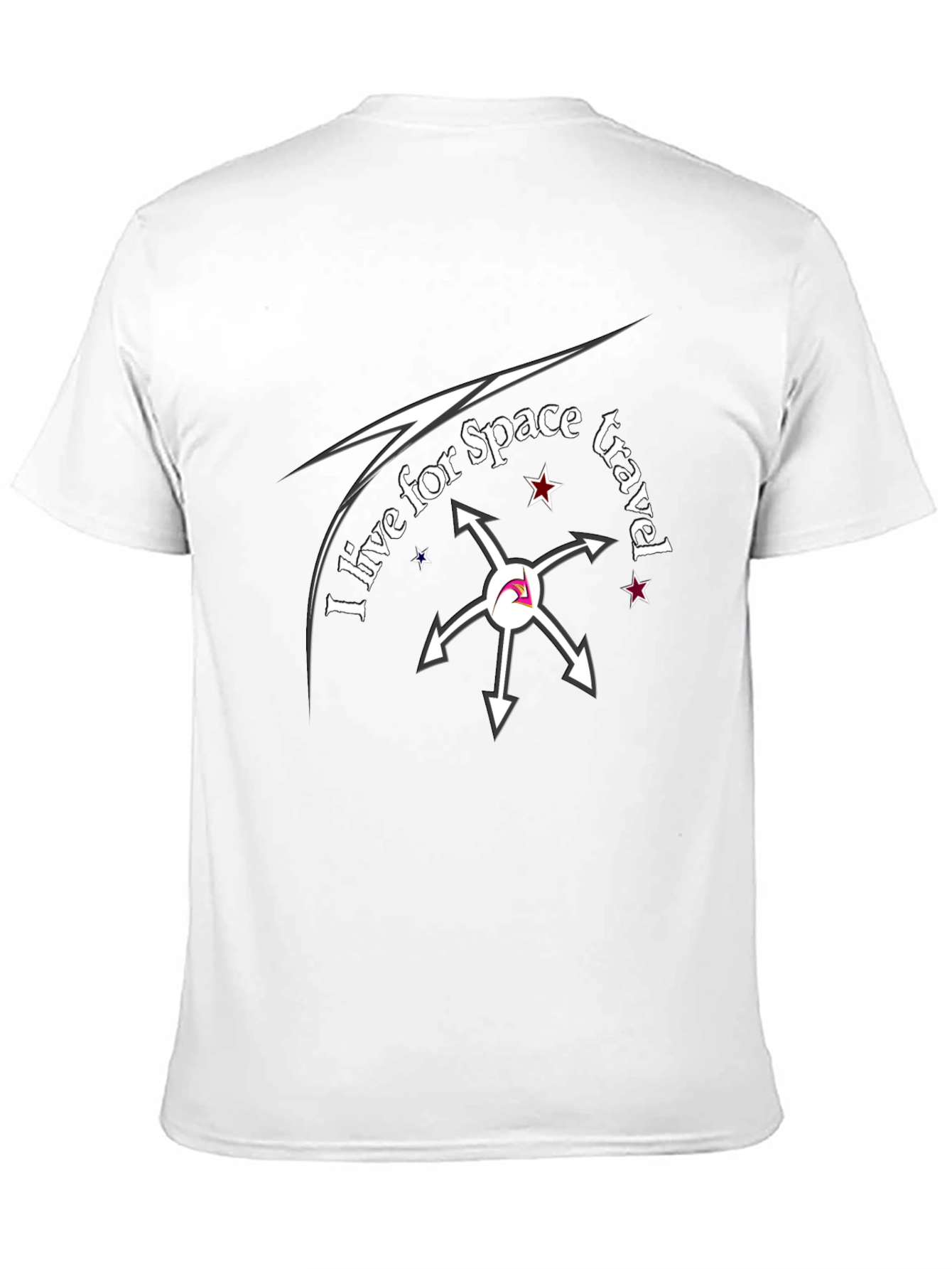 Black I Live for Space Travel Graphic Tee - Black view 11