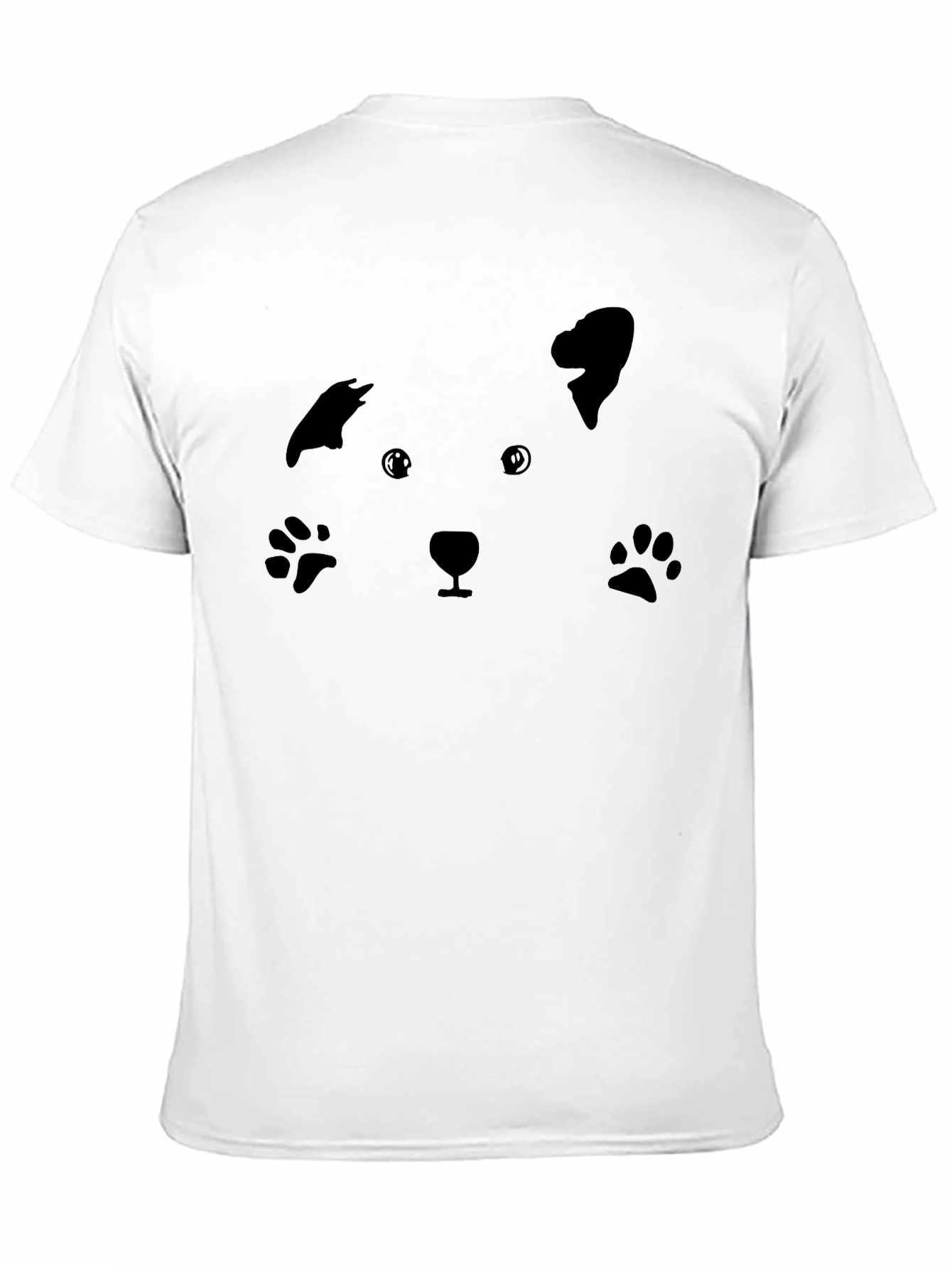 Cute Panda Face Graphic Print Black T-Shirt - 11