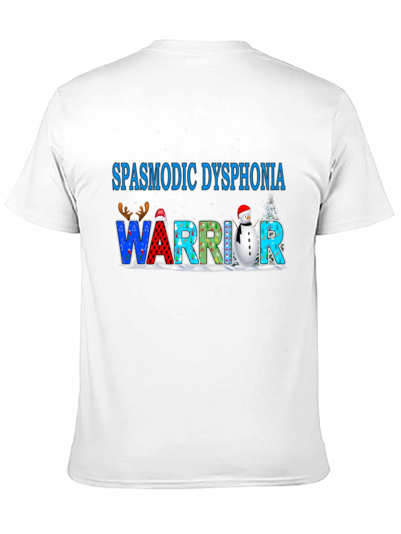 Black Spasmodic Dysphonia Warrior T-Shirt view 11