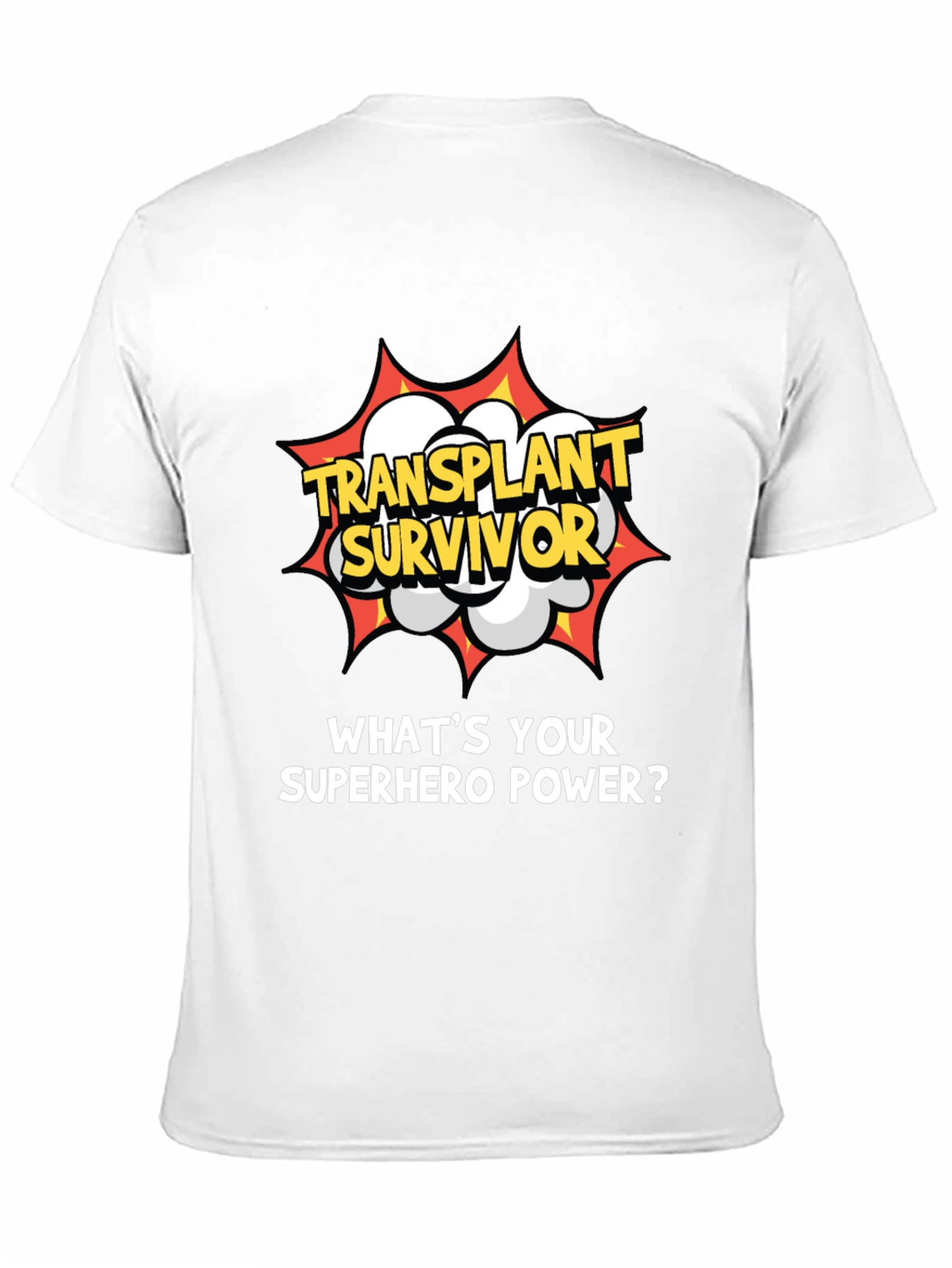 Black Transplant Survivor Superhero Tee view 11