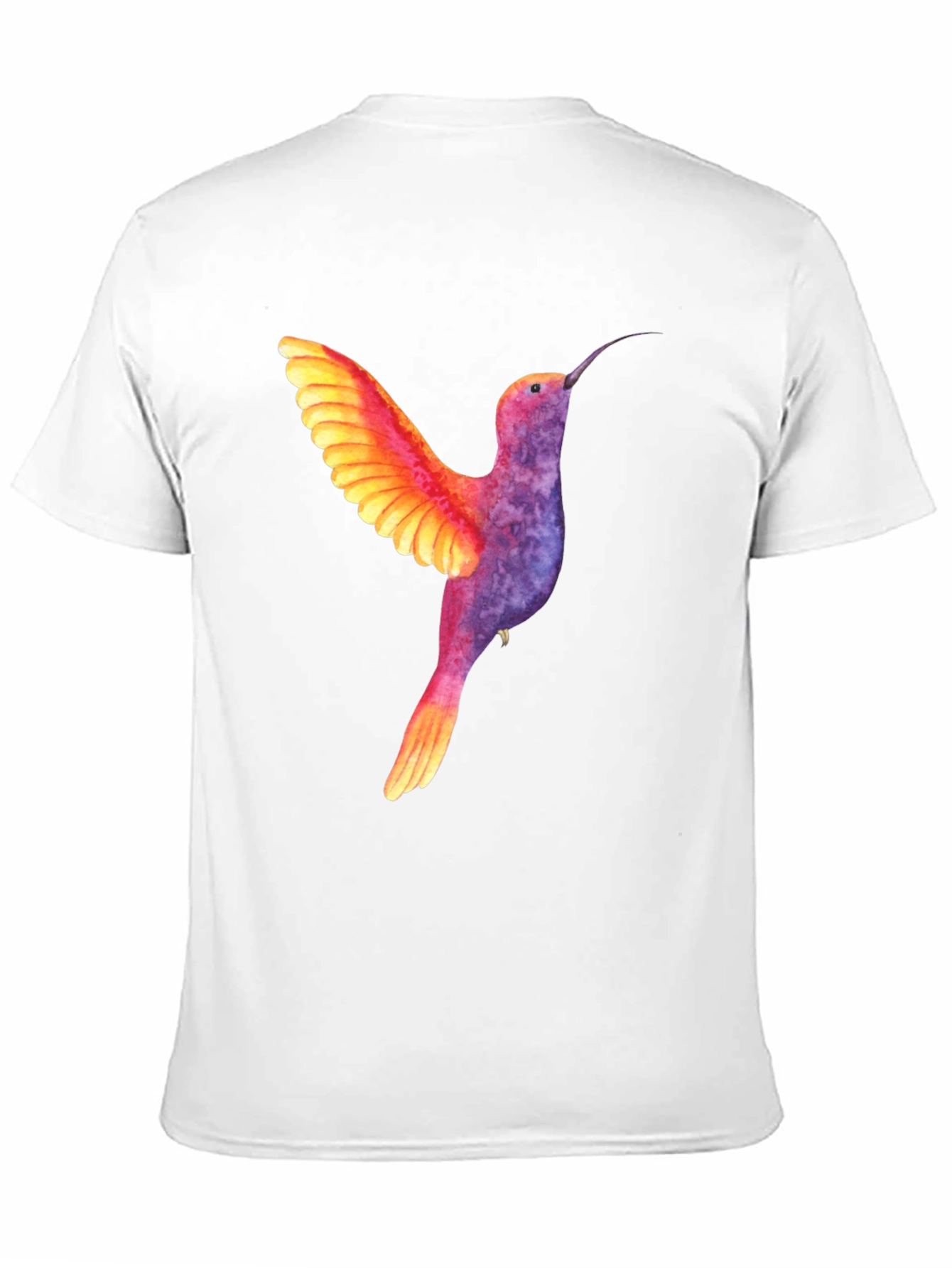 Black Hummingbird Graphic Tee - Colorful Bird Design view 11