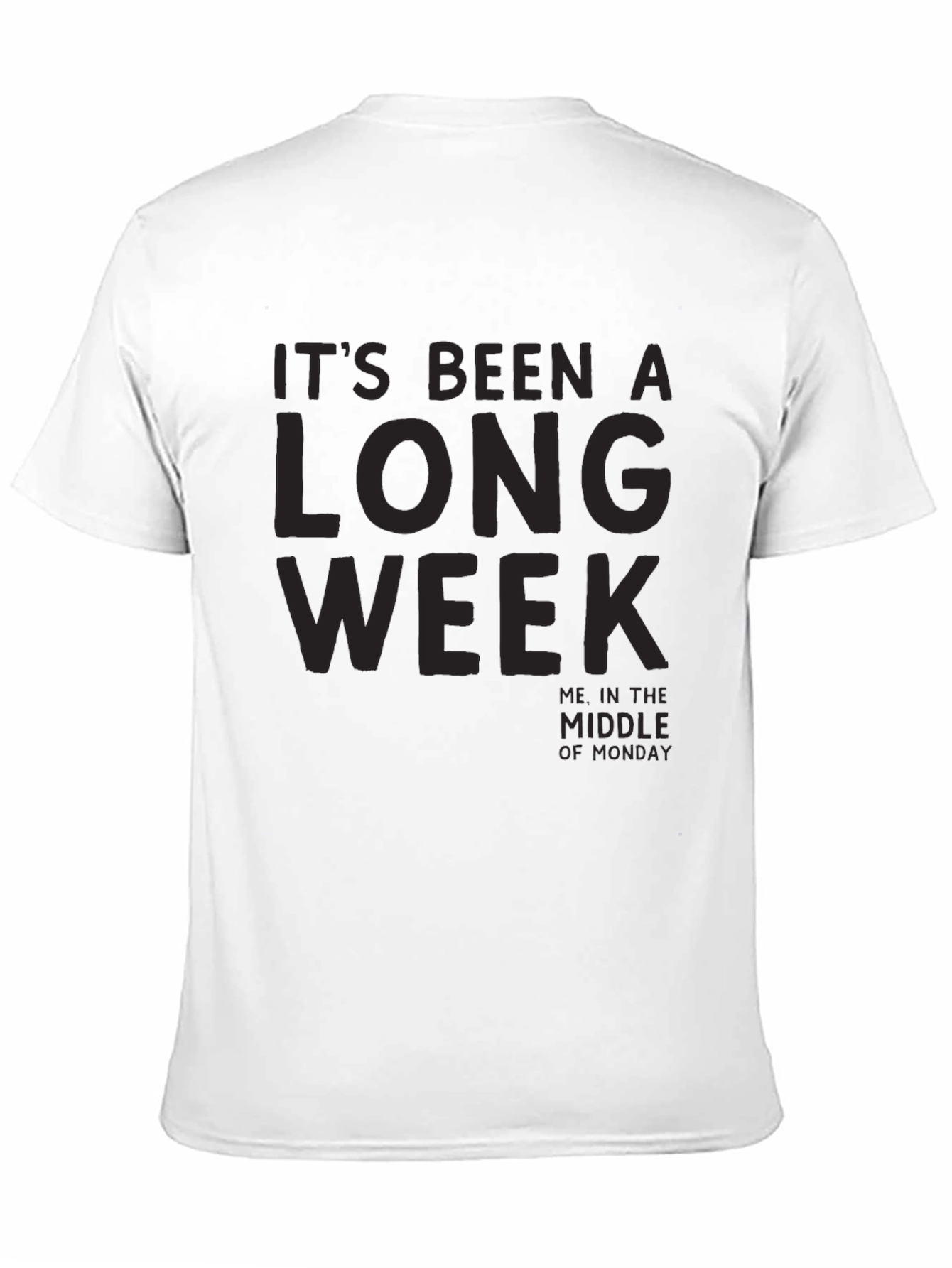 Black It's Been a Long Week Men's Black T-Shirt view 11