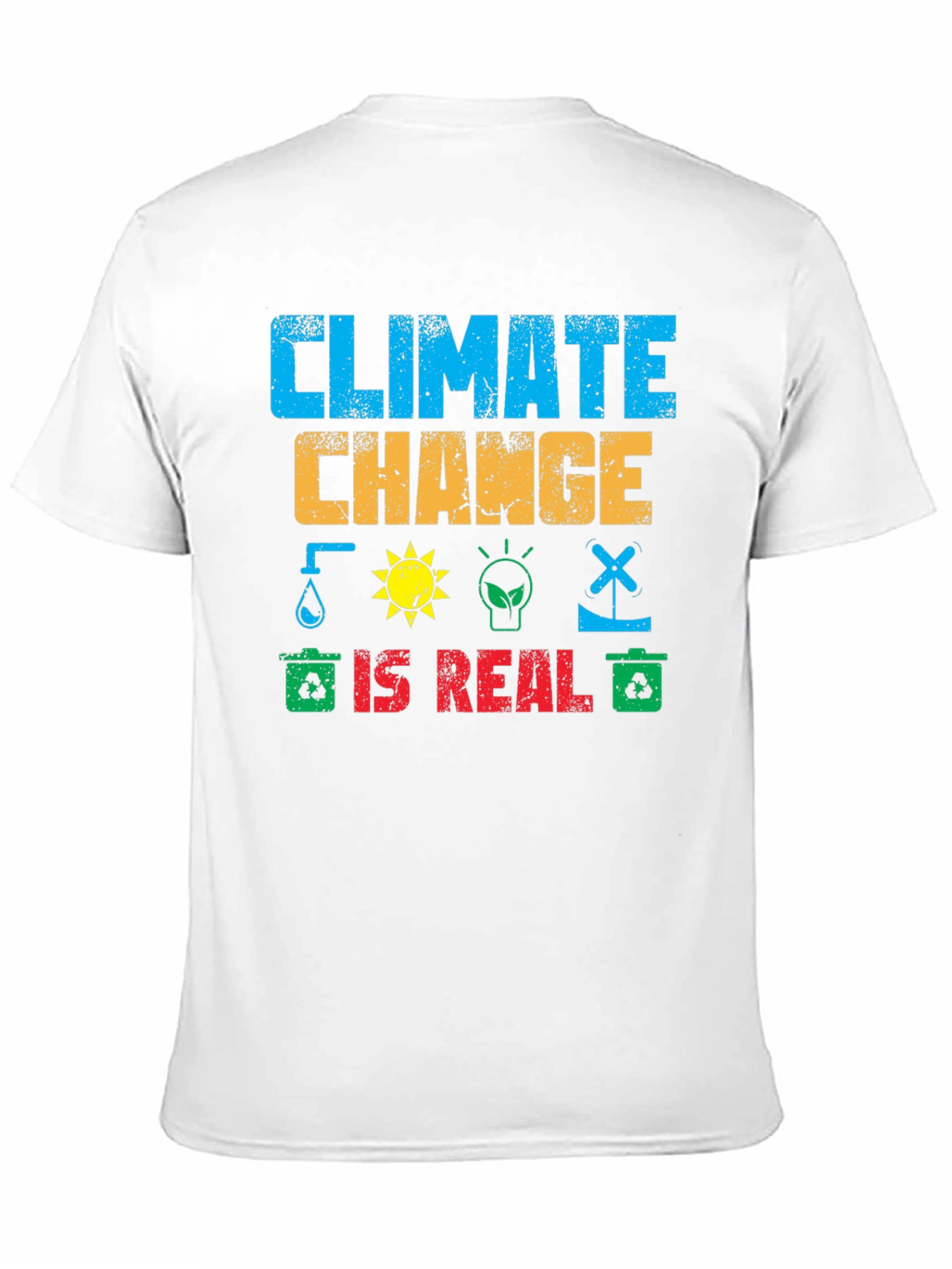Black Climate Change is Real Graphic T-Shirt view 11