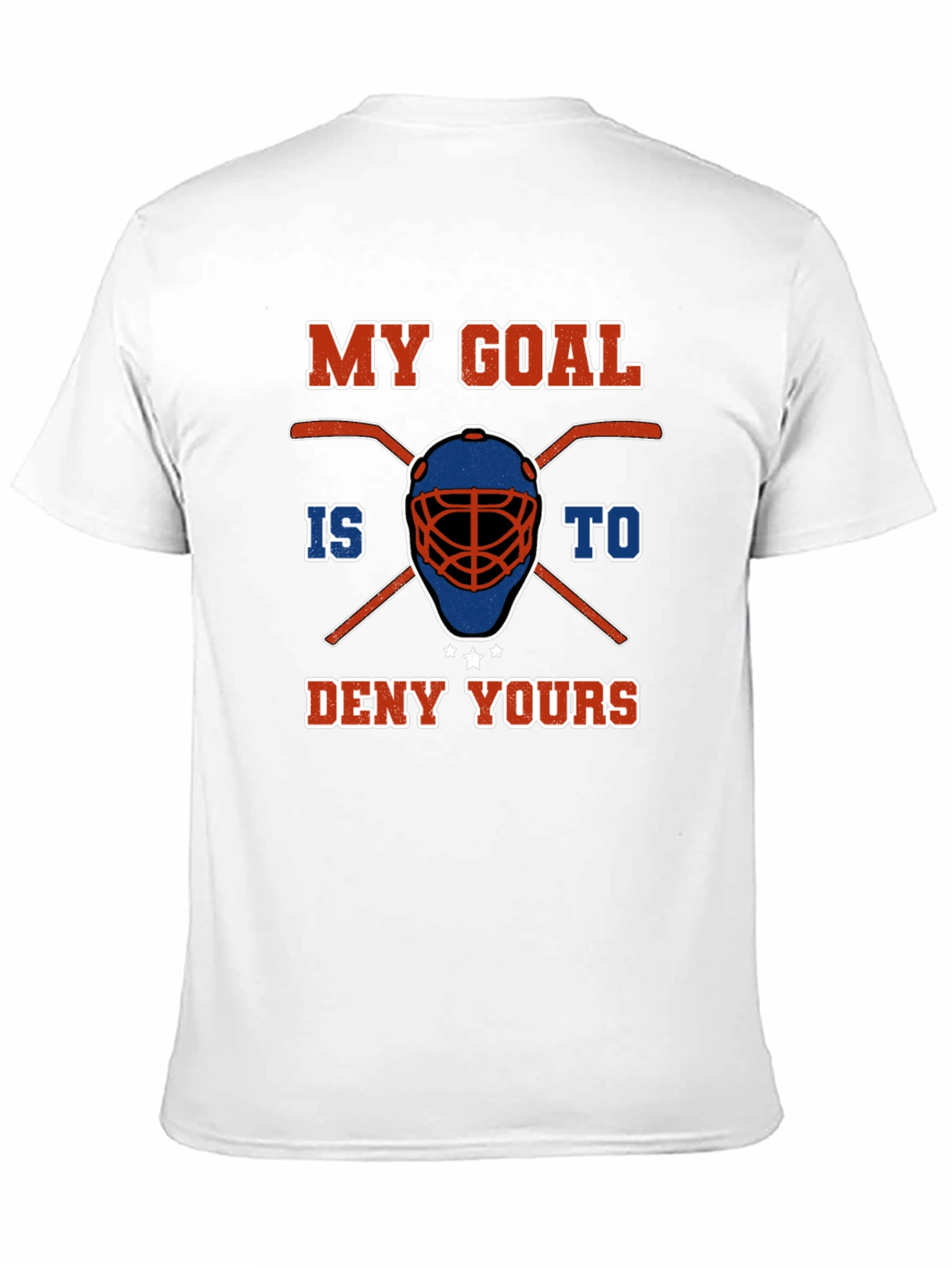 Black Hockey Goalie T-Shirt: My Goal Is To Deny Yours view 11