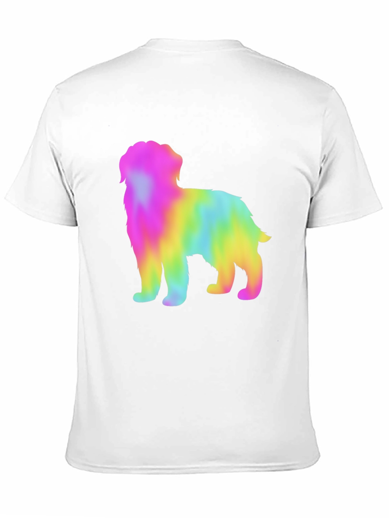 Black Rainbow Dog Graphic Tee - Unisex Black T-Shirt view 11