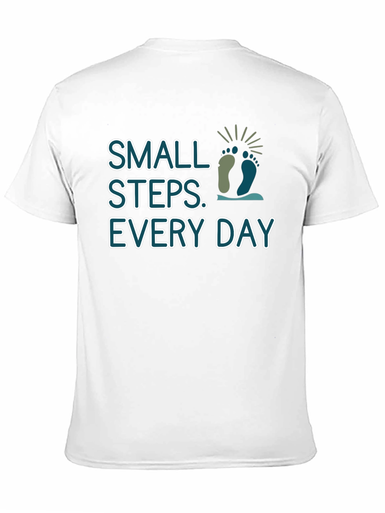 Black Small Steps Every Day Black T-Shirt view 11