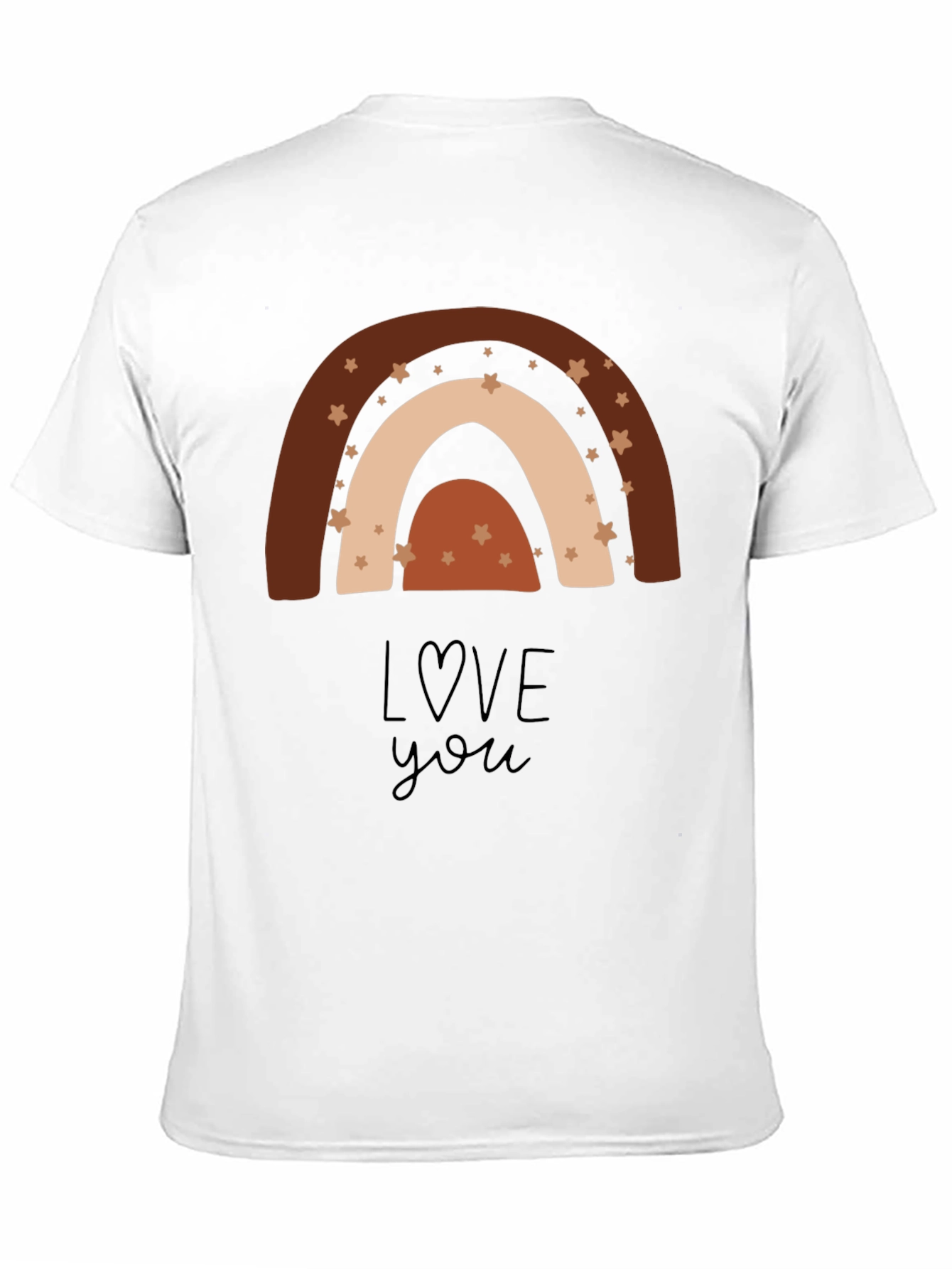 Black Boho Rainbow Love You T-Shirt view 11