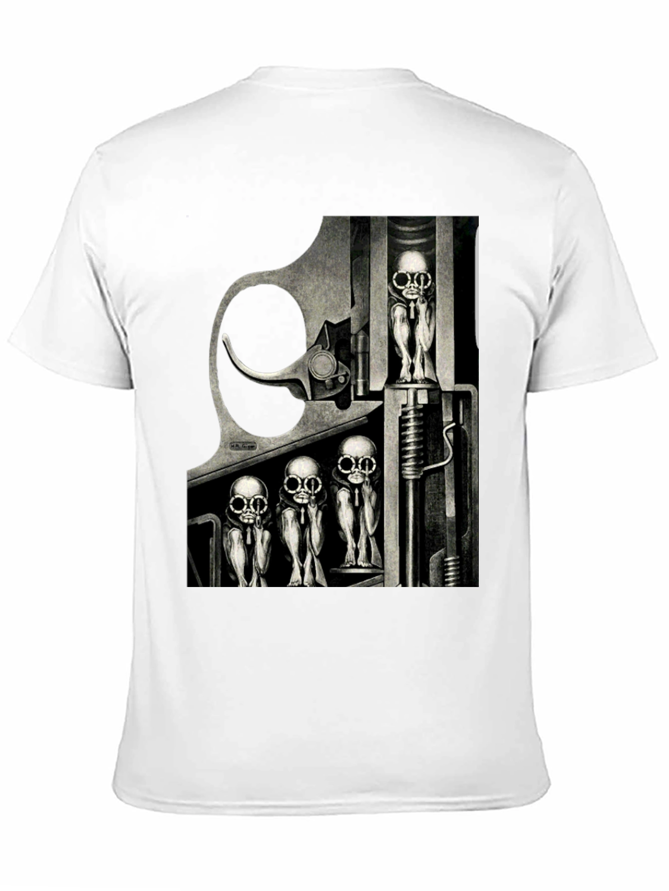 Black Surreal Art Graphic T-Shirt - Edgy Design view 11