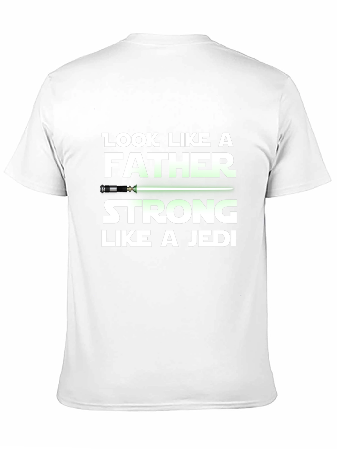 Black Father Strong Like a Jedi Graphic T-Shirt view 11