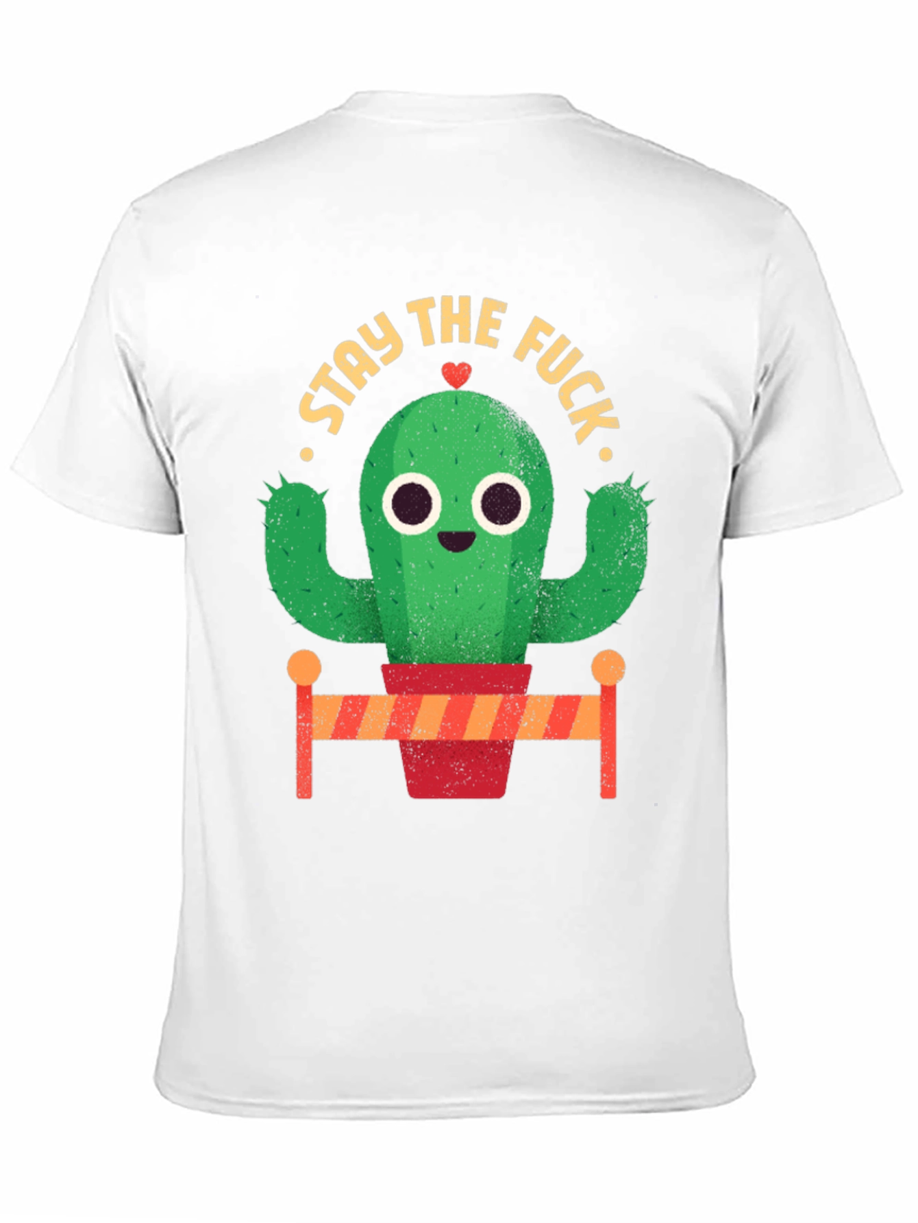 Black Stay The Fuck Cactus Novelty T-Shirt view 11