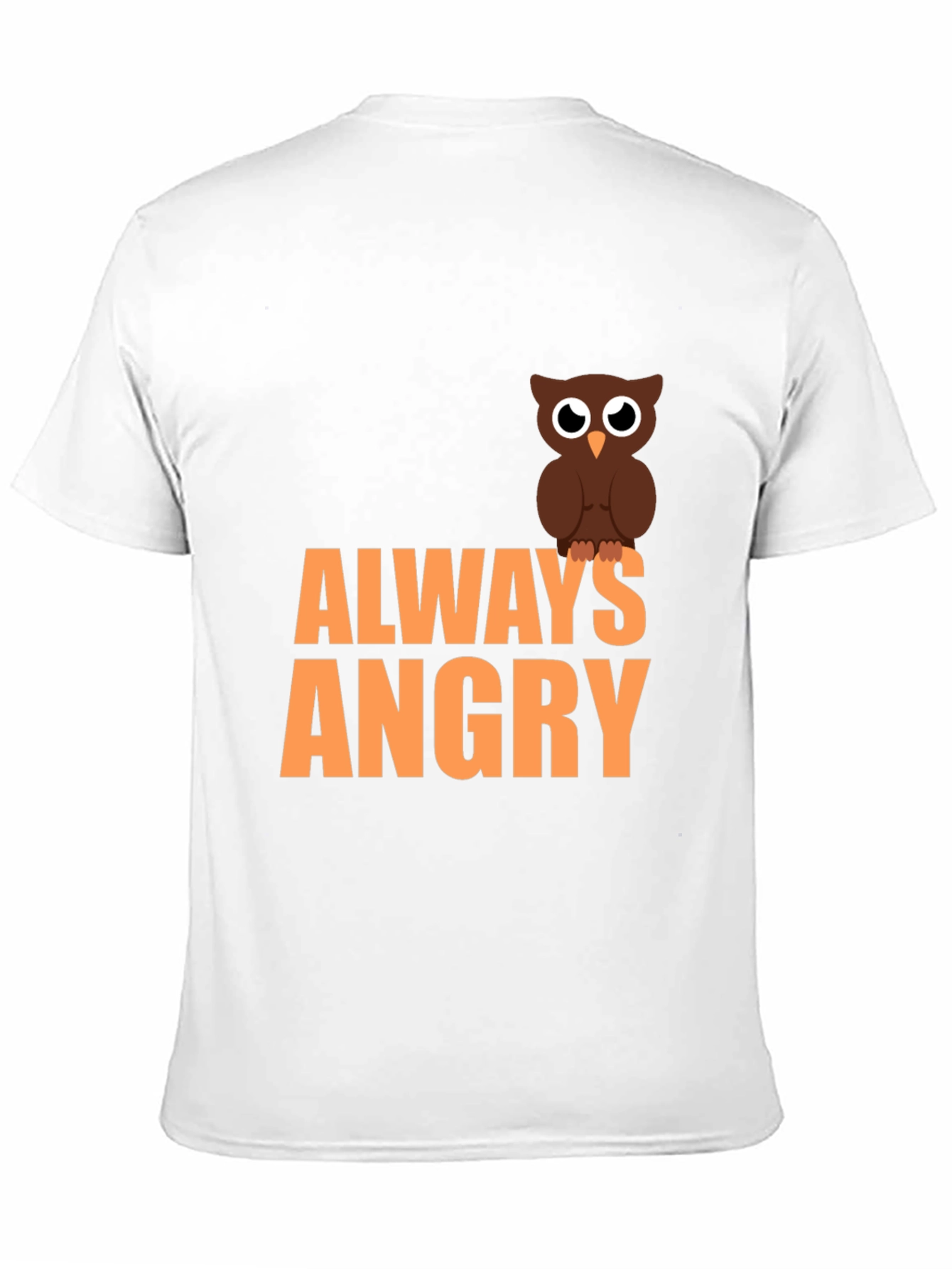Black Always Angry Owl Graphic Tee - Men's Black T-Shirt view 11