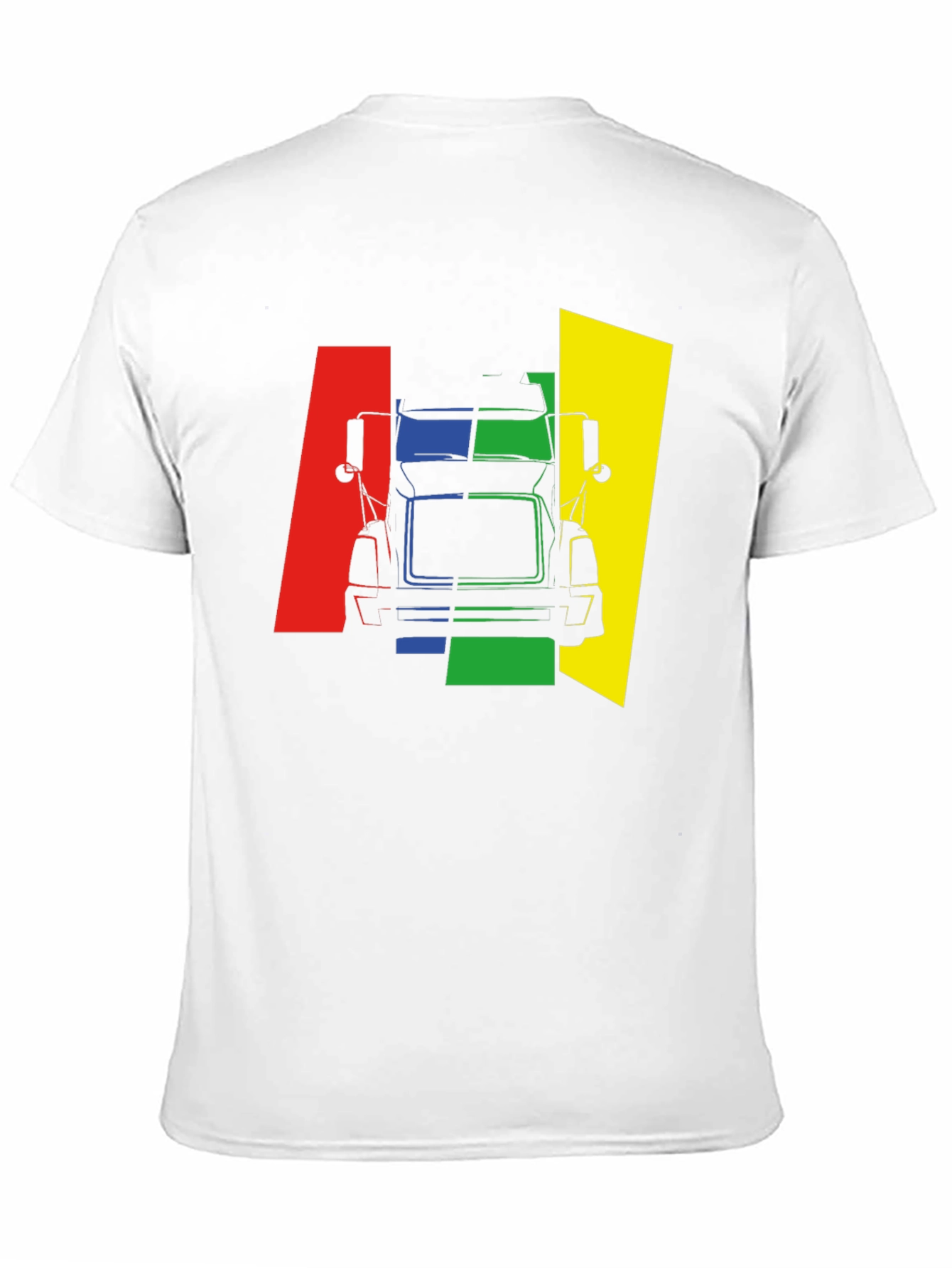 Black Truck Graphic Tee - Bold Color Block Design view 11