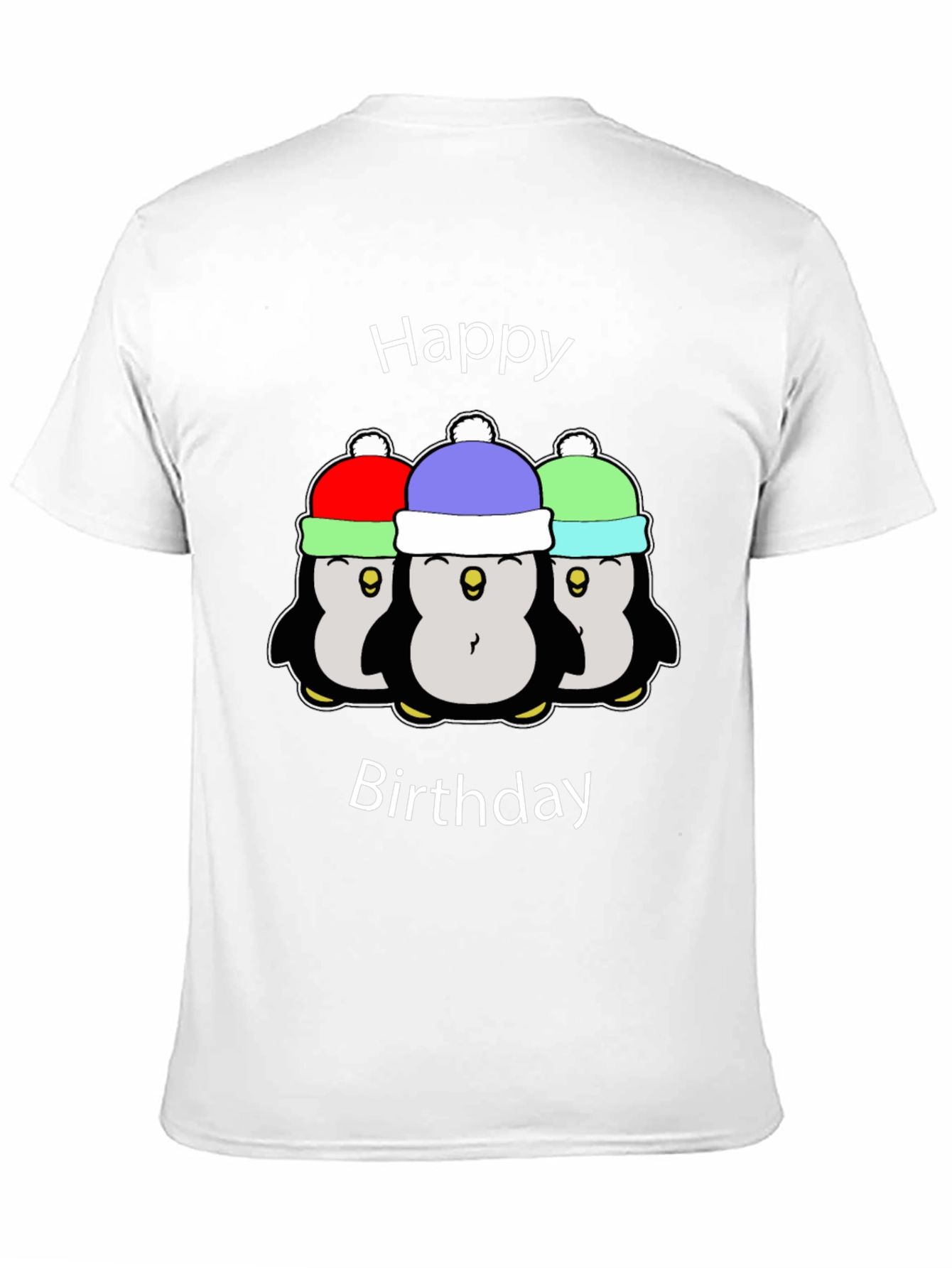 Black Penguin Birthday T-Shirt - Fun Party Tee view 11
