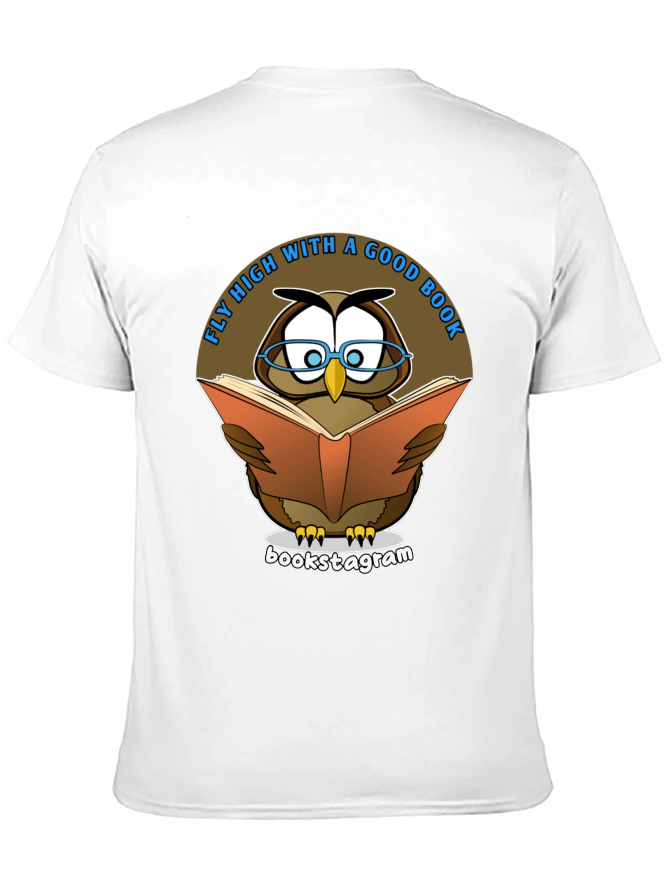 Black Fly High With A Good Book Owl T-Shirt view 11