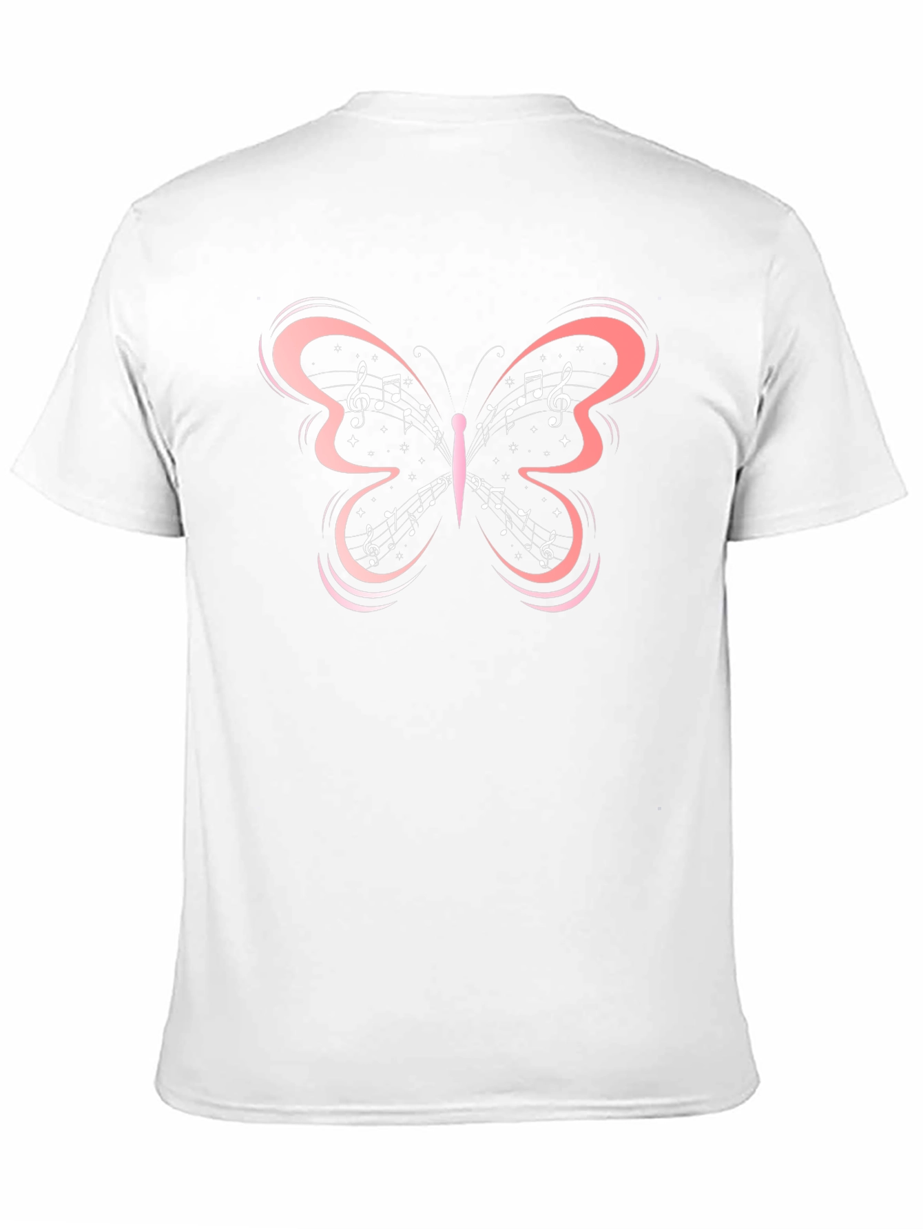 Black Music Note Butterfly Graphic Tee view 11