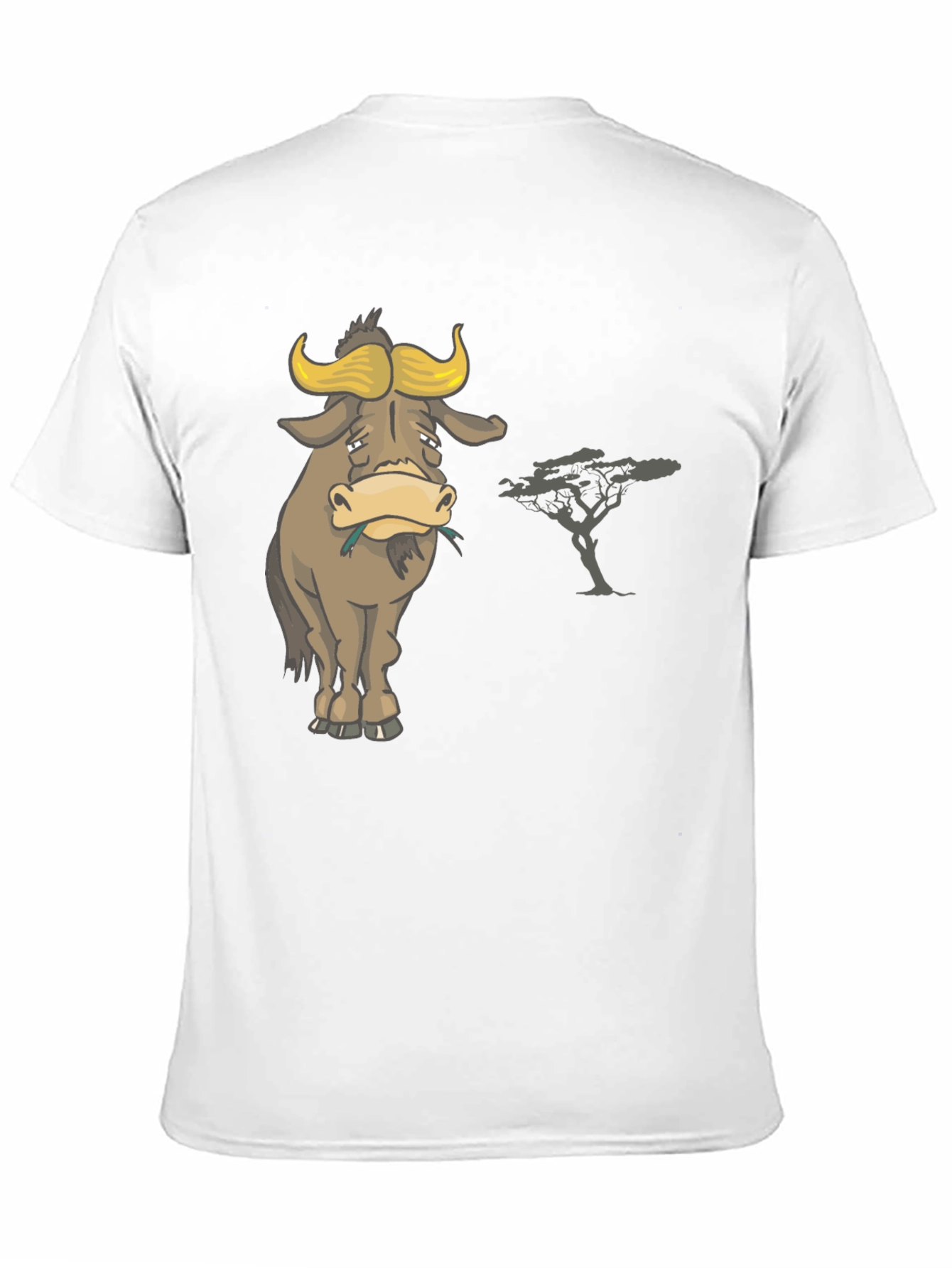 Black Sad Wildebeest T-Shirt - Men's Black Graphic Tee view 11