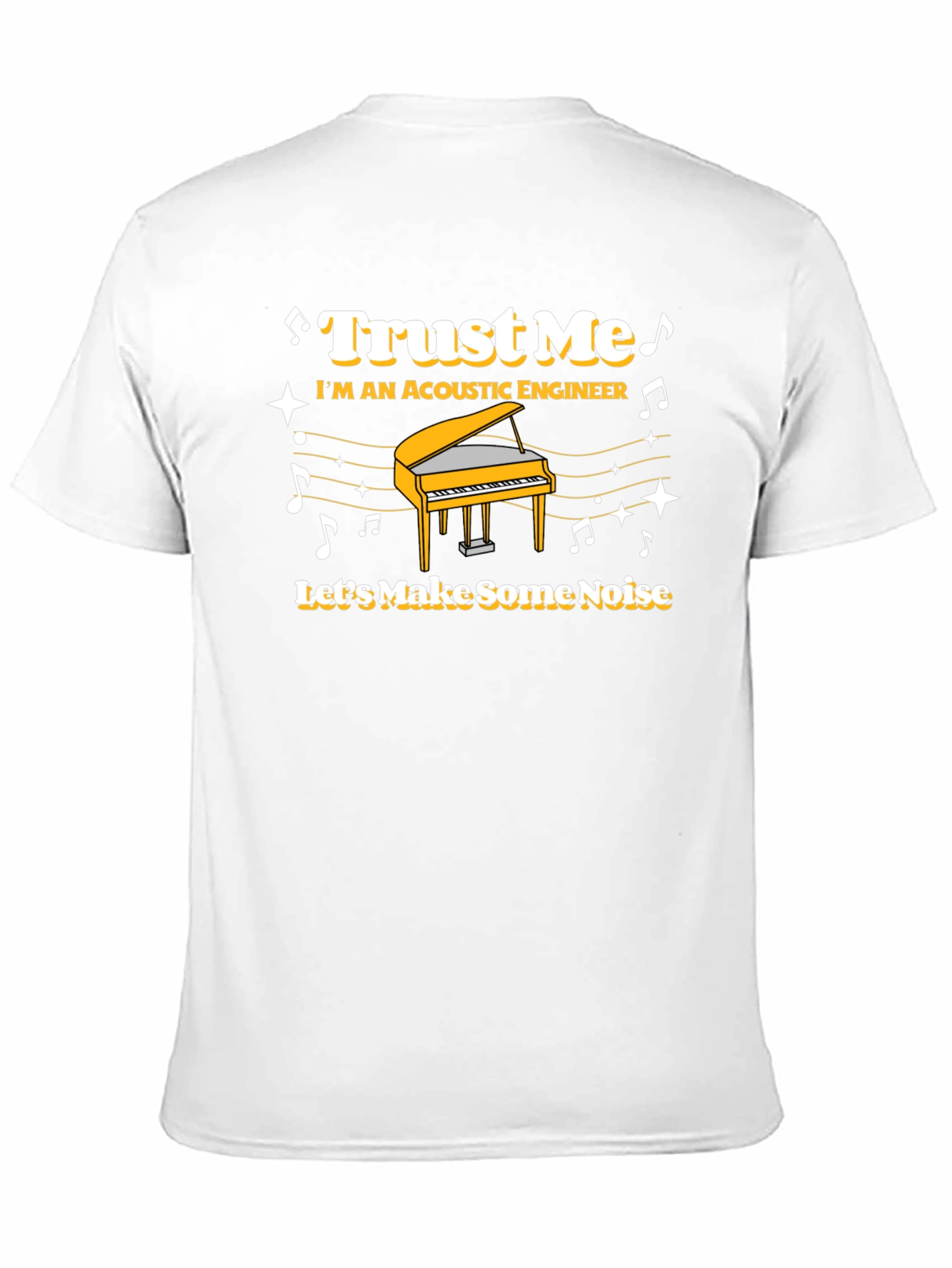 Black Trust Me Acoustic Engineer Piano T-Shirt view 11