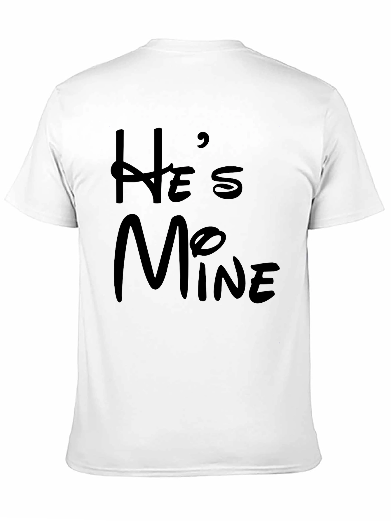 Black He's Mine Black Graphic Tee for Men view 11