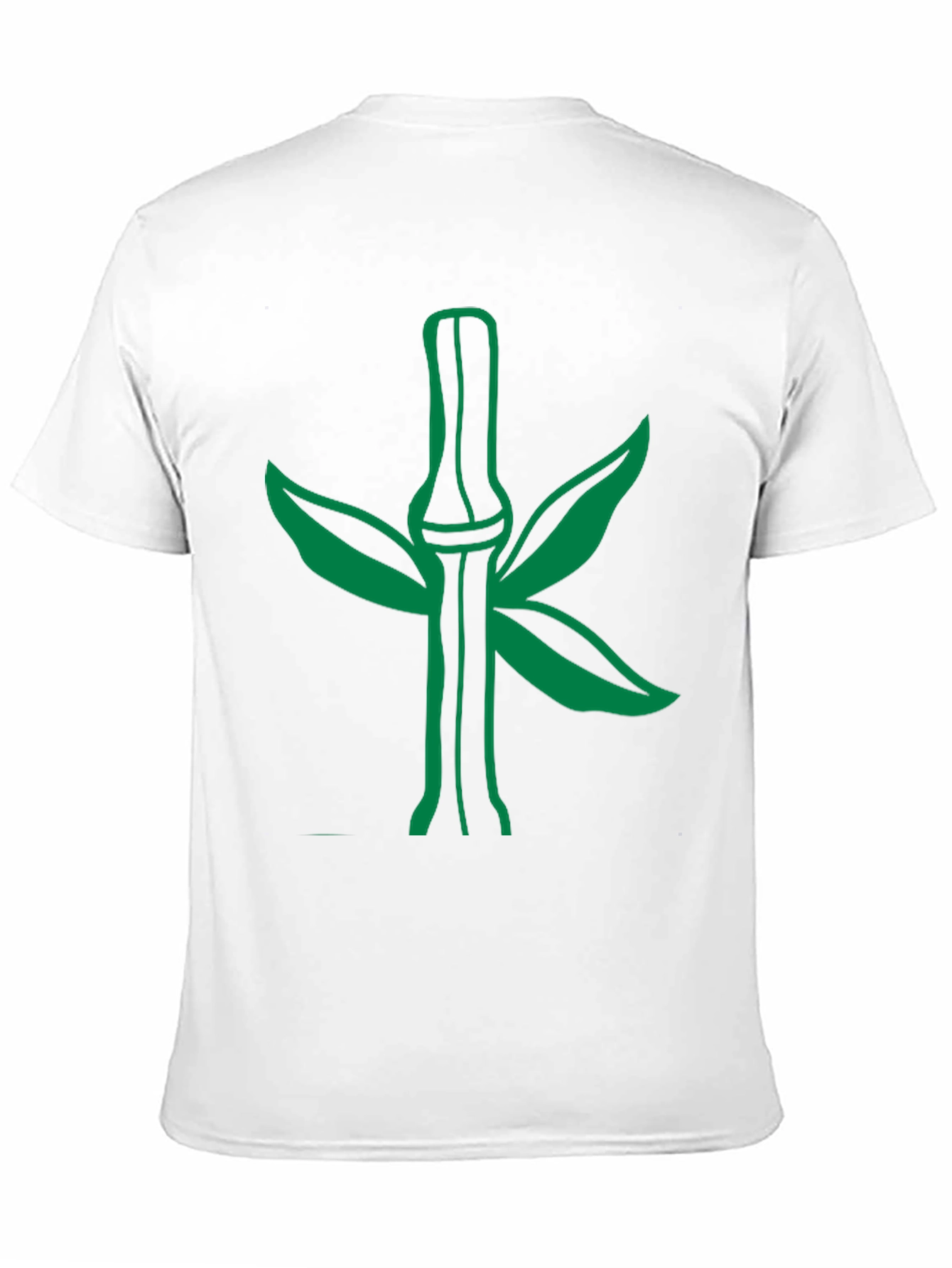 Black Green Bamboo Graphic Tee - Stylish Nature Design view 11