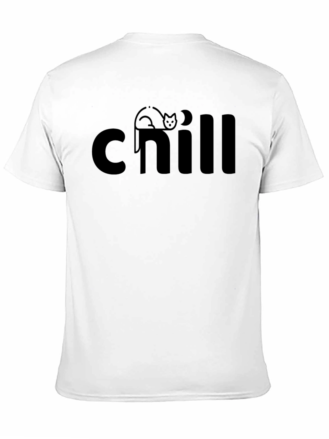 Black Chill Cat Graphic Tee - Relaxed Comfort view 11