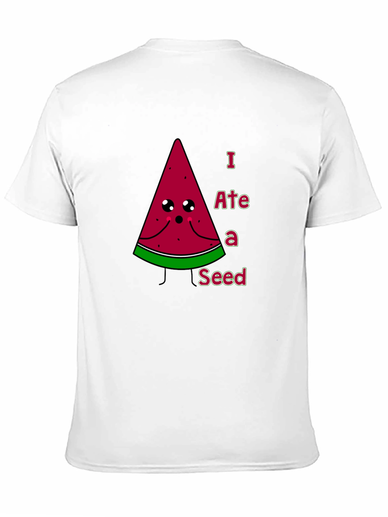 Black Funny Watermelon Seed T-Shirt view 11