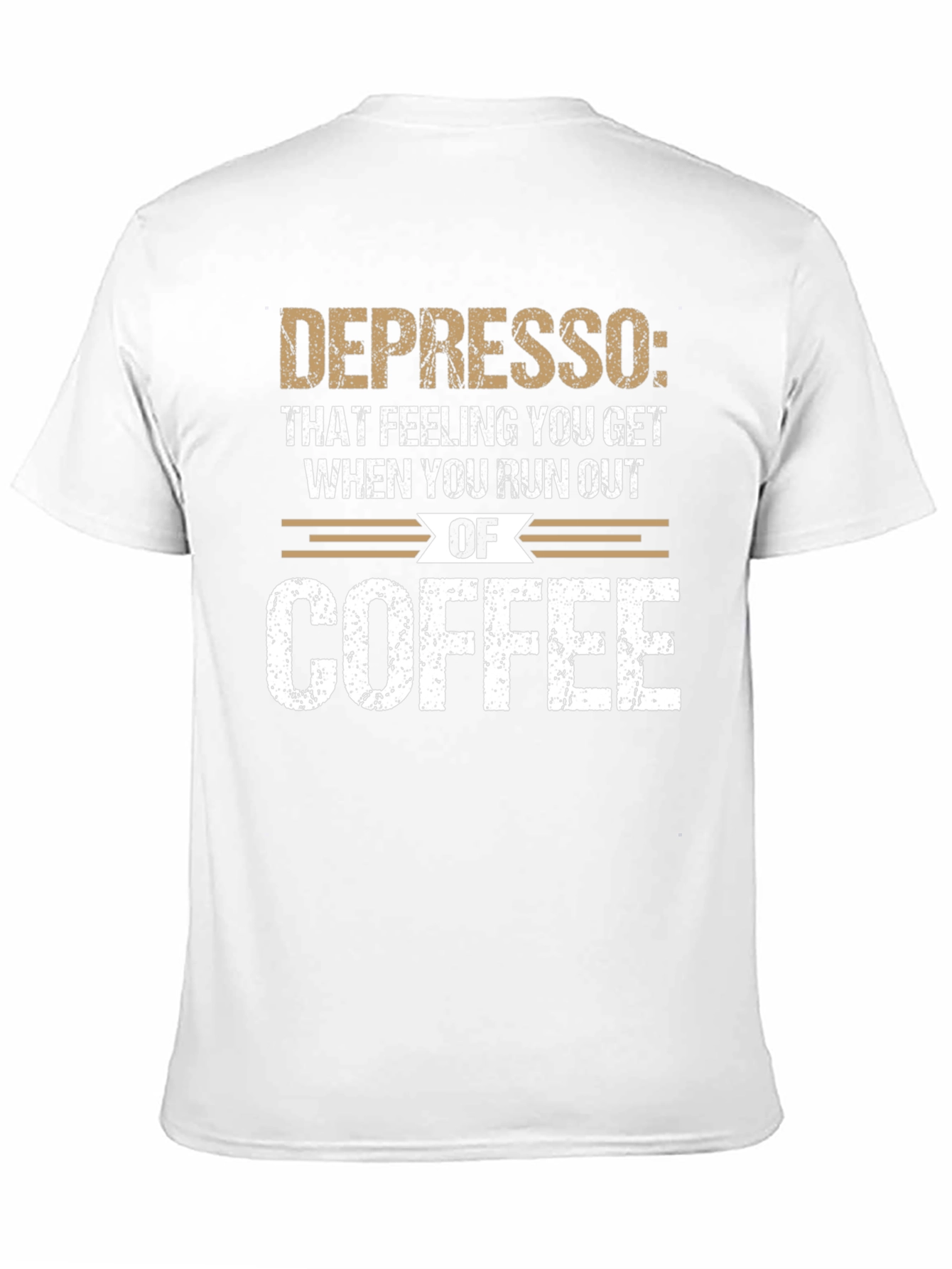 Black Depresso Coffee T-Shirt: Funny Caffeine Humor Tee view 11