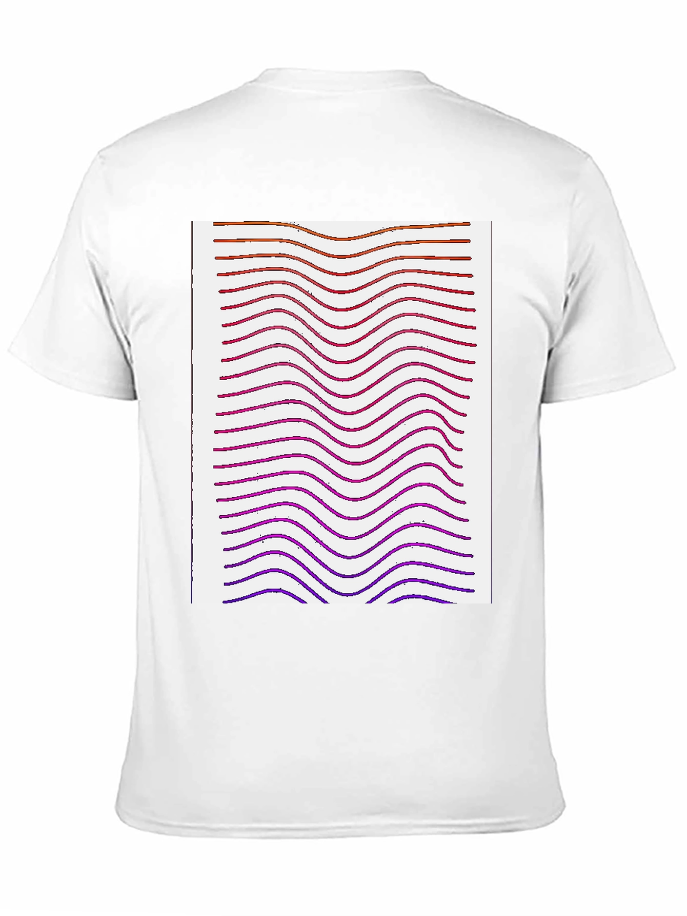 Black Abstract Wave Pattern Tee view 11