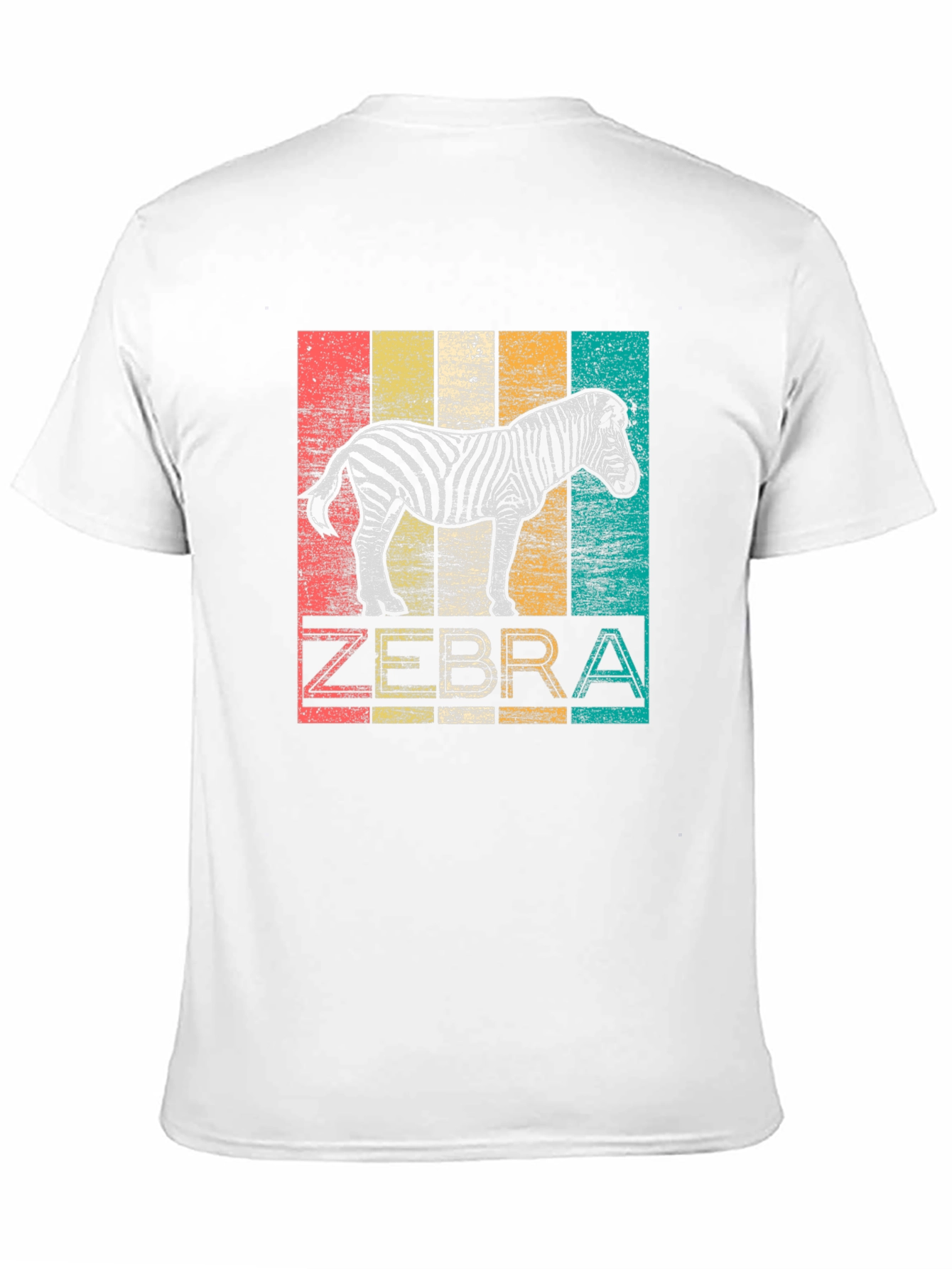 Black Retro Zebra T-Shirt - Vintage Animal Tee view 11