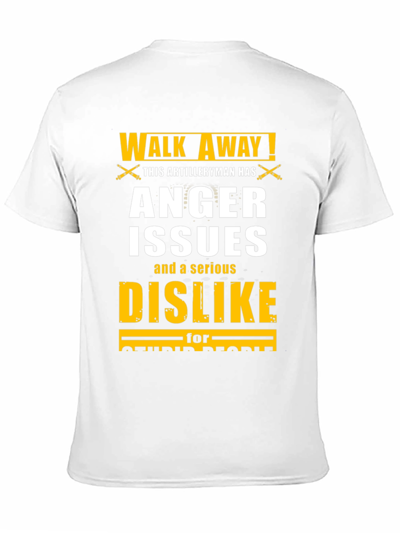 Black Walk Away Artilleryman Anger Issues T-Shirt view 11