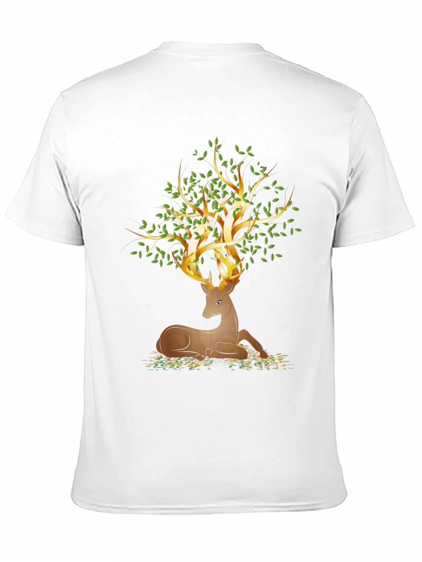 Black Deer Tree Graphic Tee - Nature Inspired Style view 11