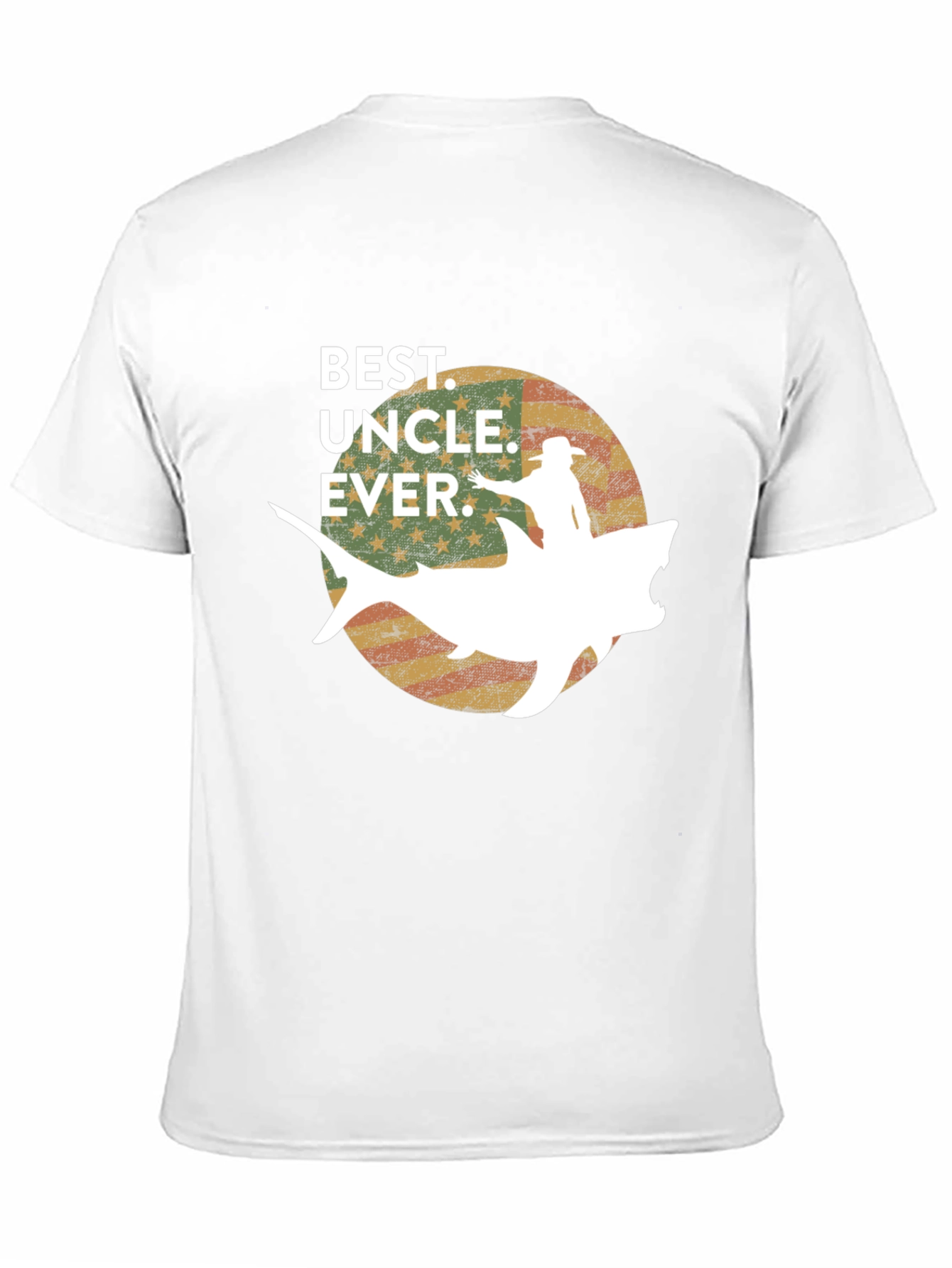 Black Best Uncle Ever Shark T-Shirt view 11