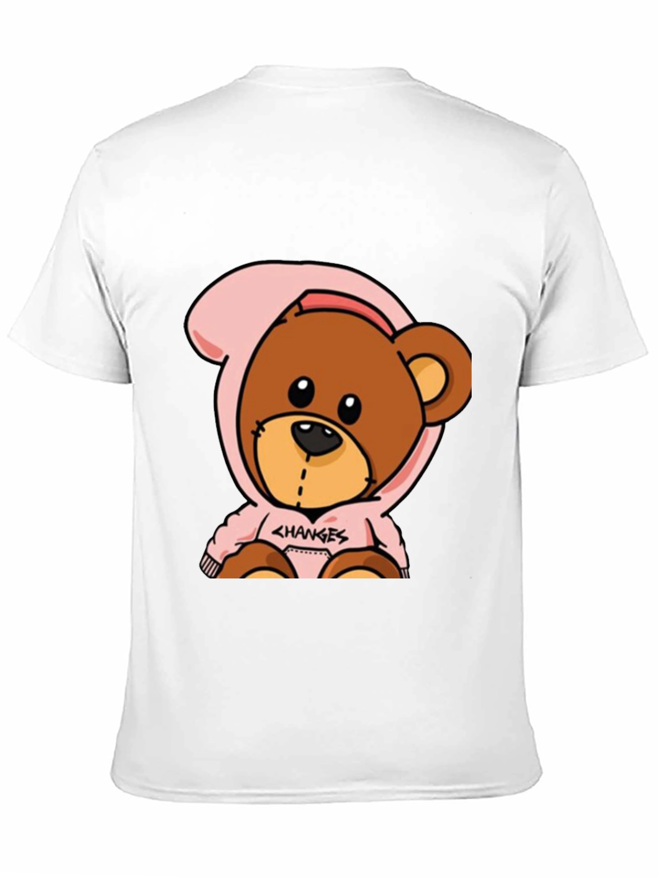 Black Cartoon Bear Graphic Tee view 11