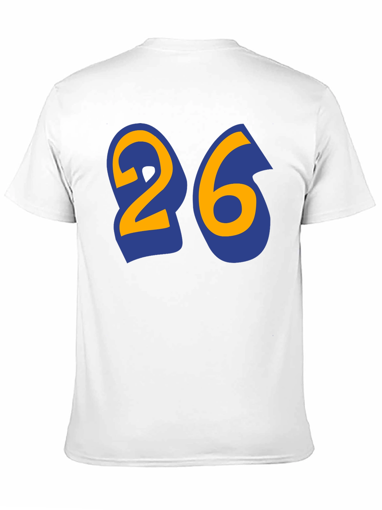 Black Black T-Shirt with Bold Number 26 Design view 11