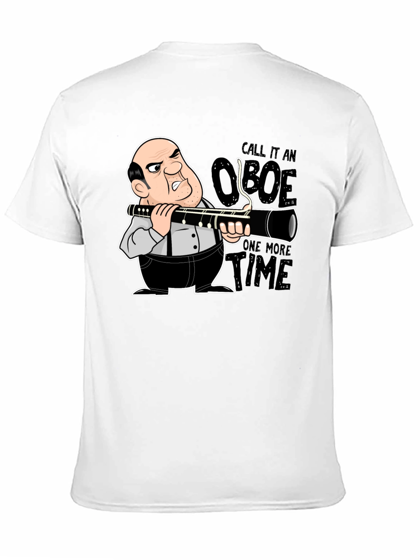 Black Funny Clarinet T-Shirt - Call it an Oboe! view 11
