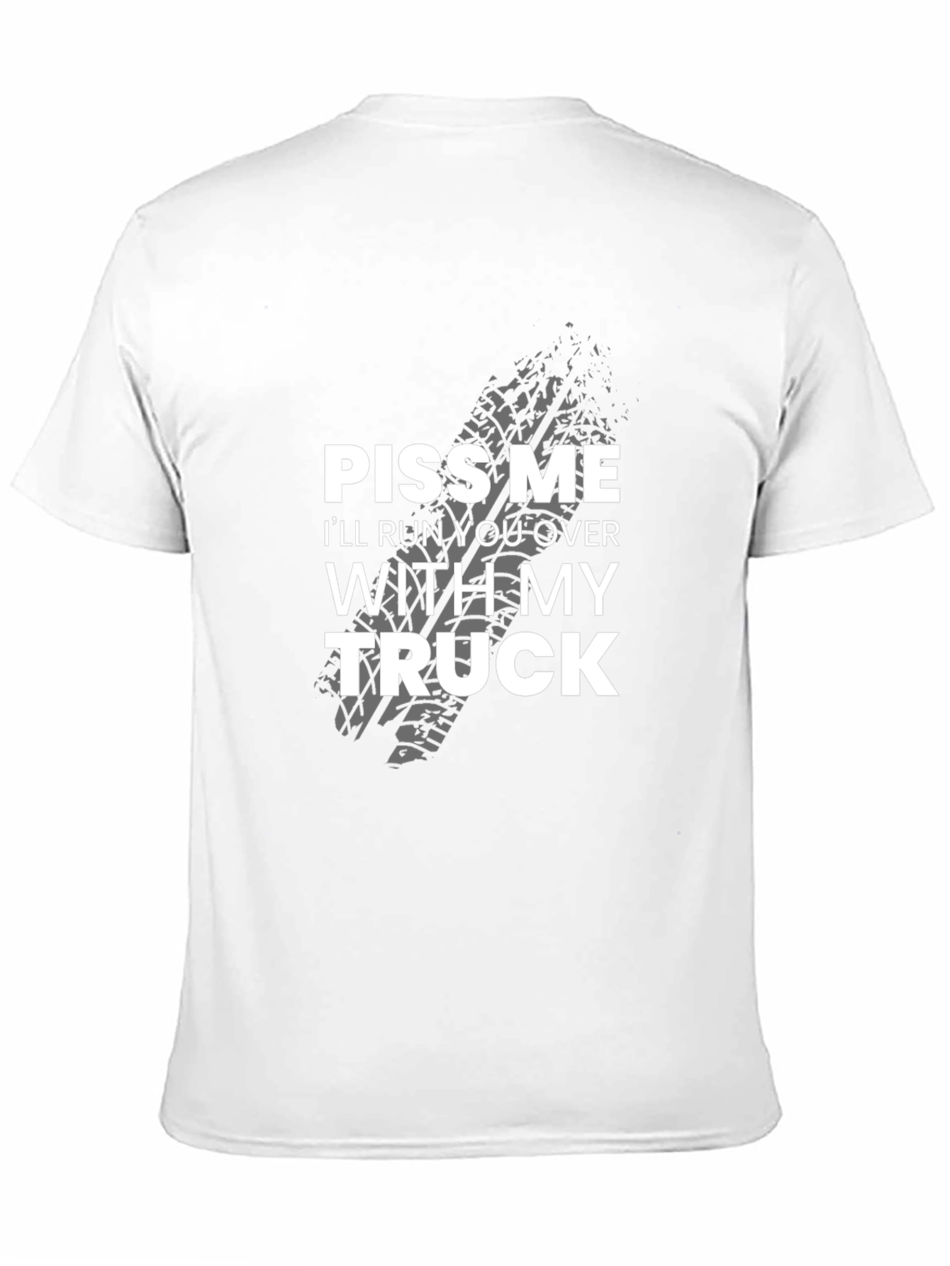 Black Piss Me Off Truck Graphic Tee - Bold Statement T-Shirt view 11