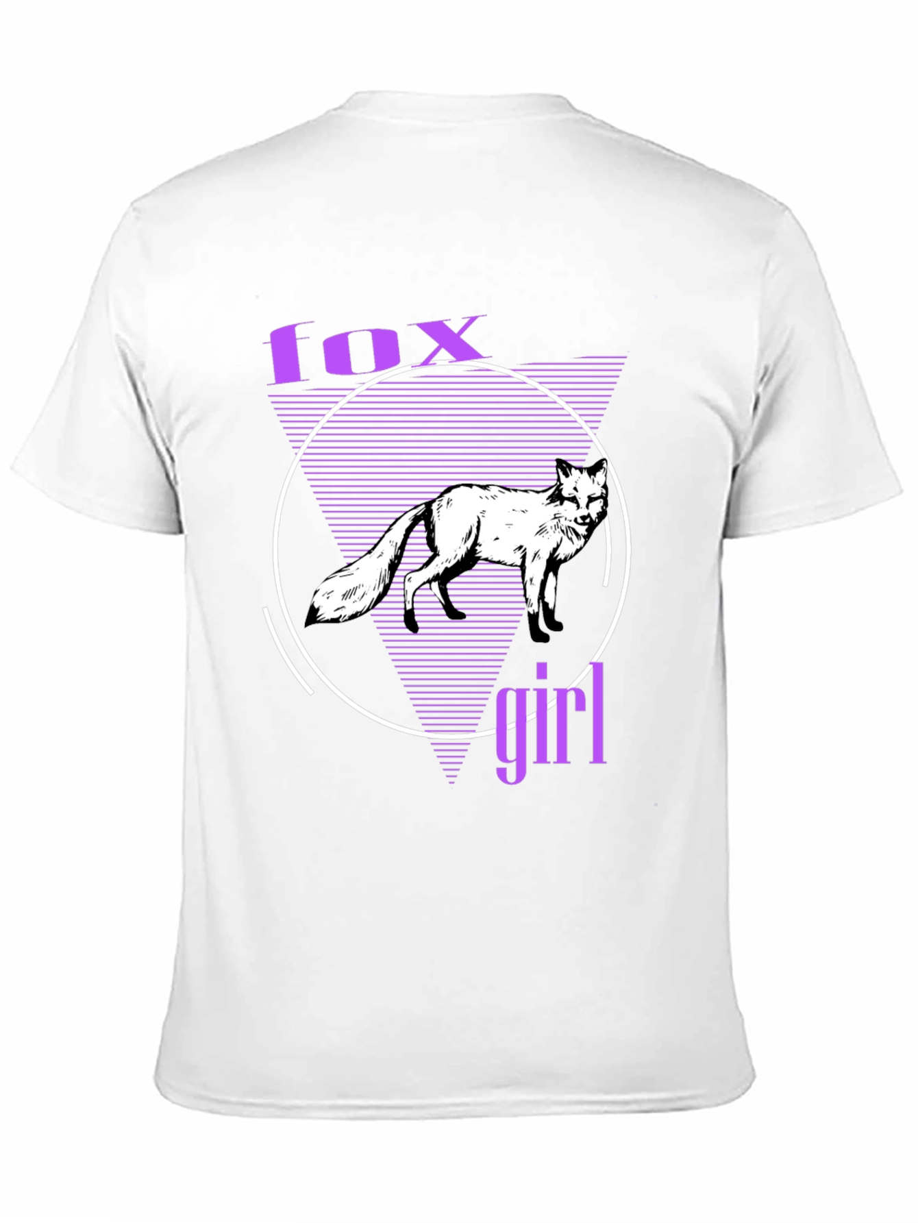 Black Fox Girl Graphic Tee - Black Cotton T-Shirt view 11