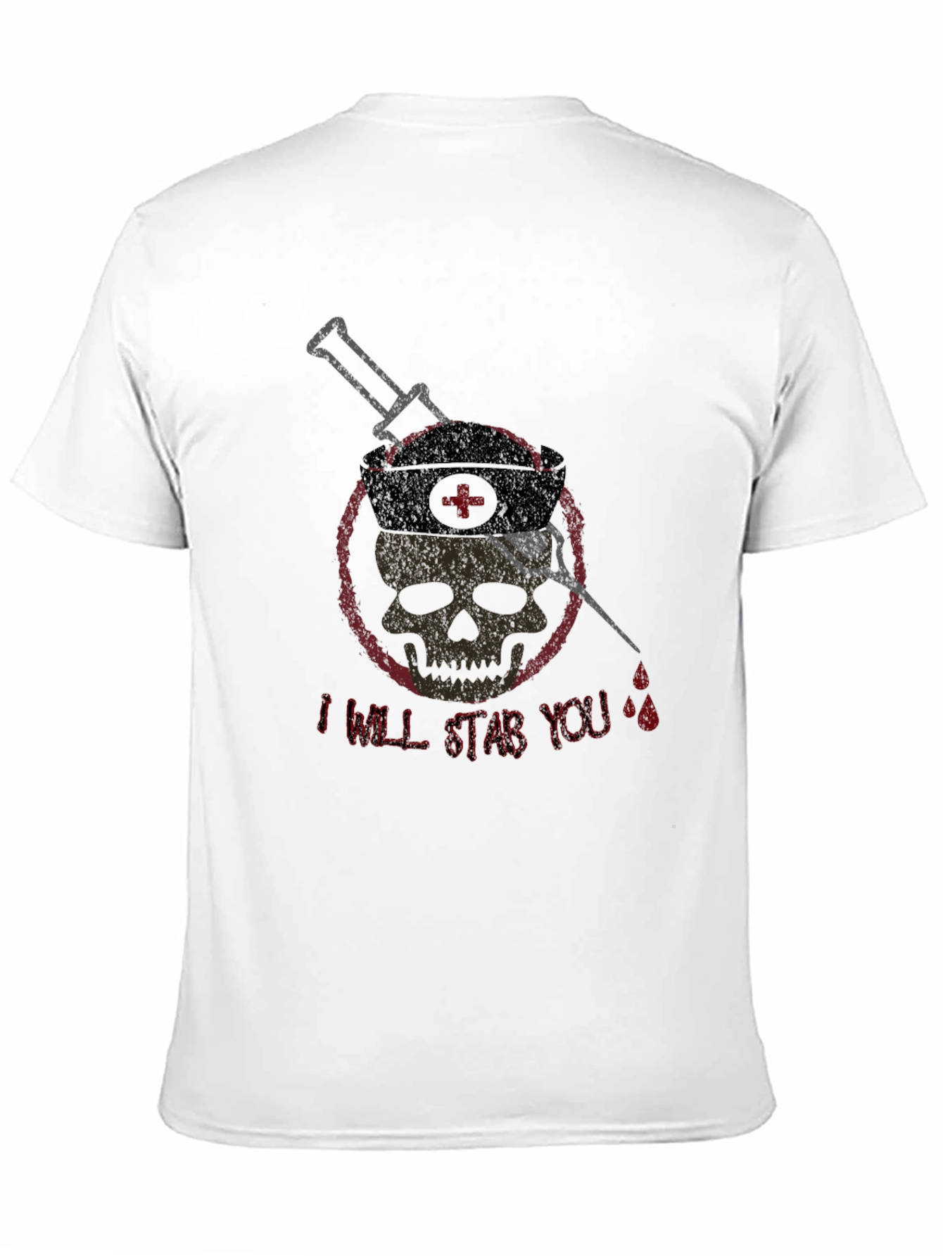 Black I Will Stab You Graphic Tee - Unisex Black T-Shirt view 11