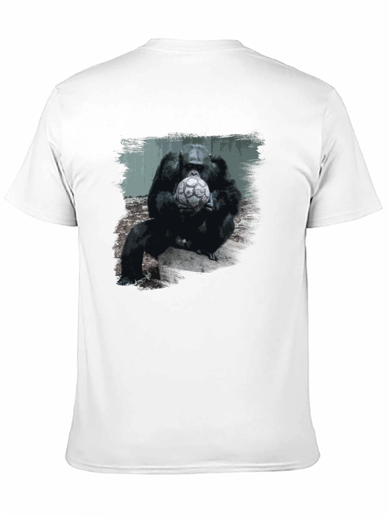 Black Gorilla Soccer T-Shirt - Unique Graphic Tee view 11