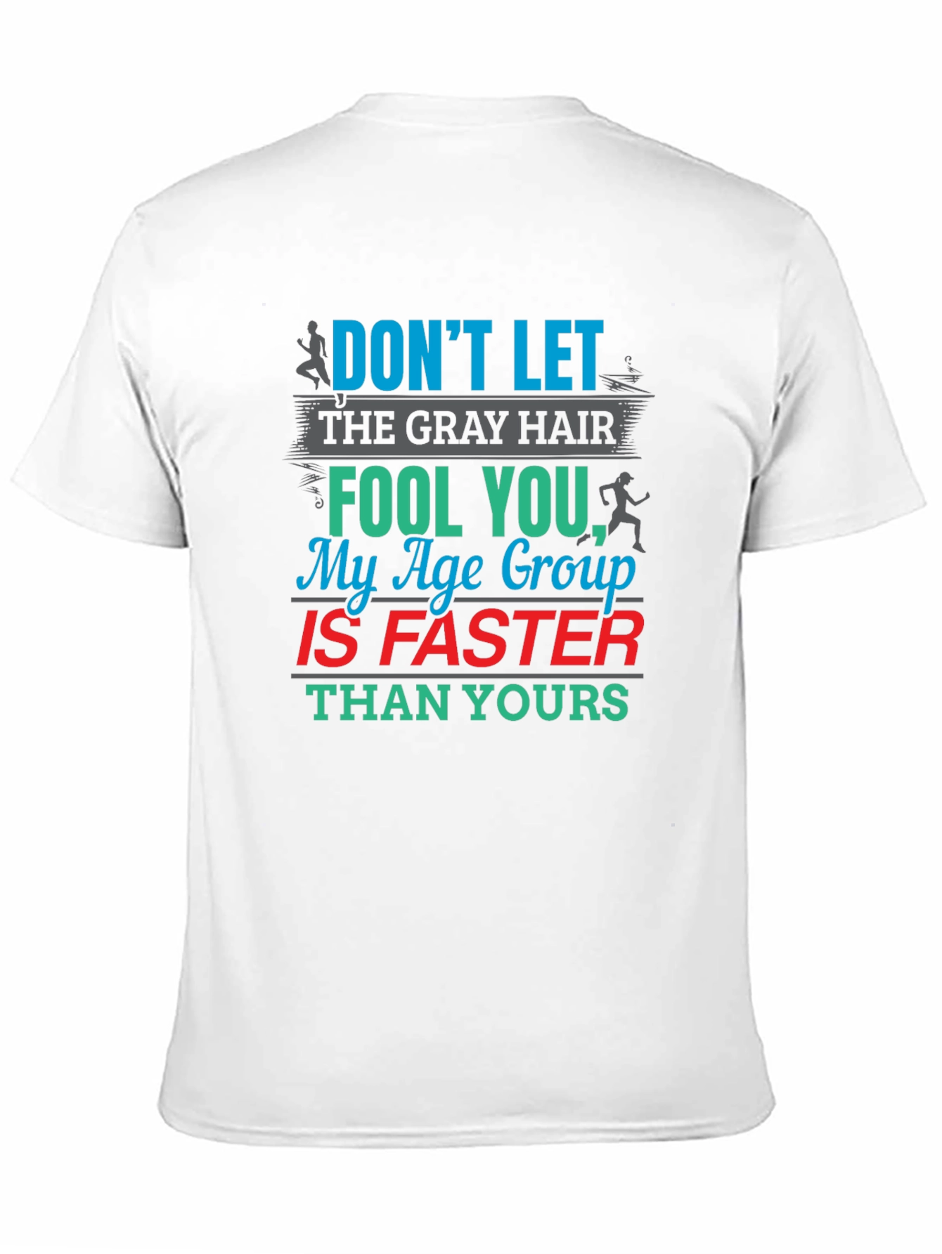 Black Funny Running T-Shirt - Age Group Is Faster view 11