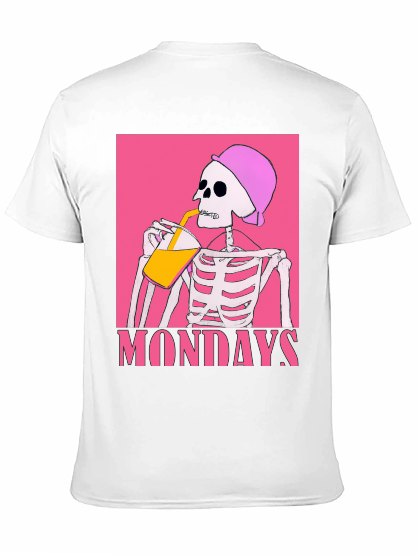 Black Mondays Skeleton Drink Tee - Black Graphic T-Shirt view 11