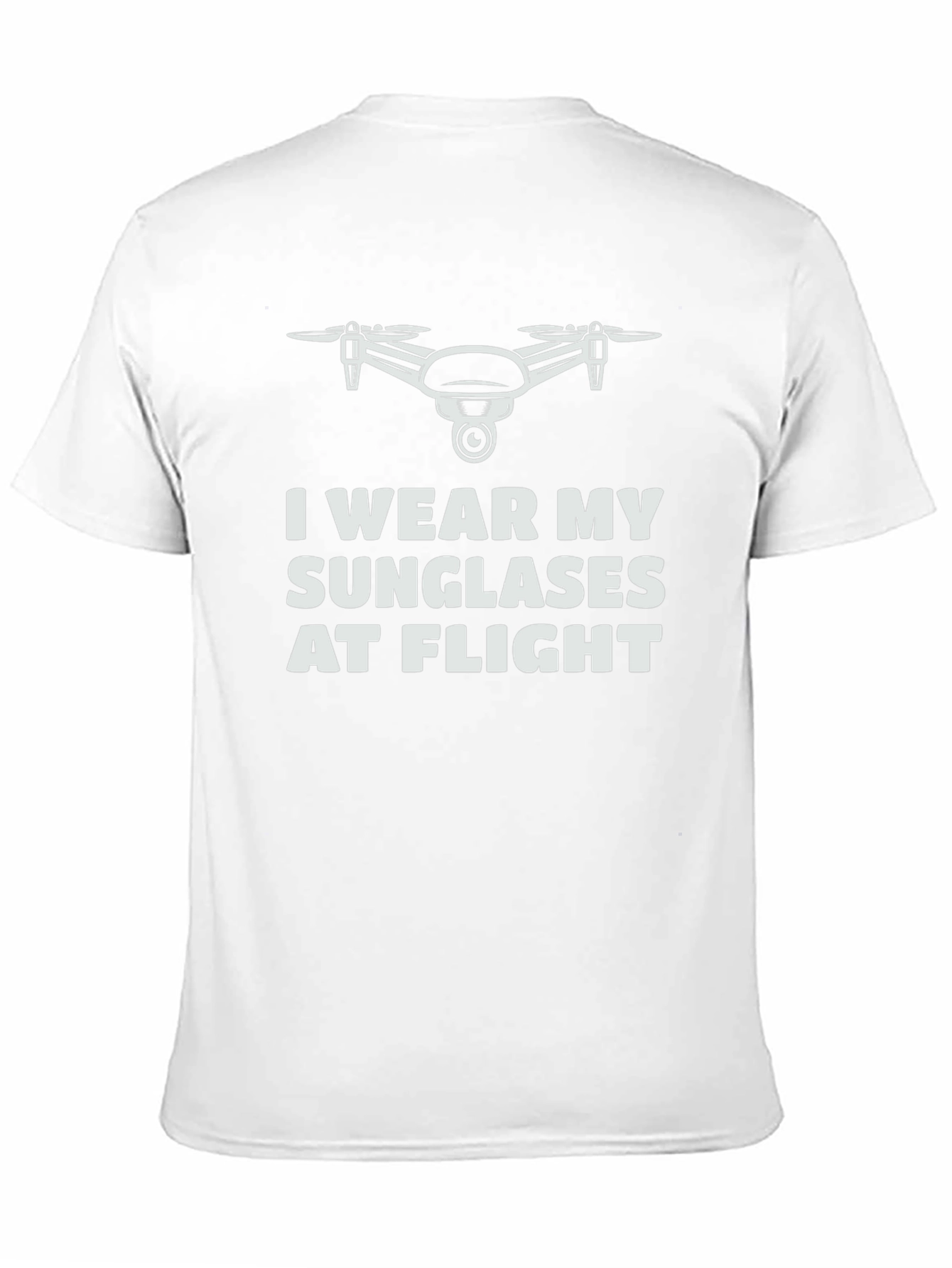 Black Drone Pilot T-Shirt - I Wear My Sunglasses At Flight view 11