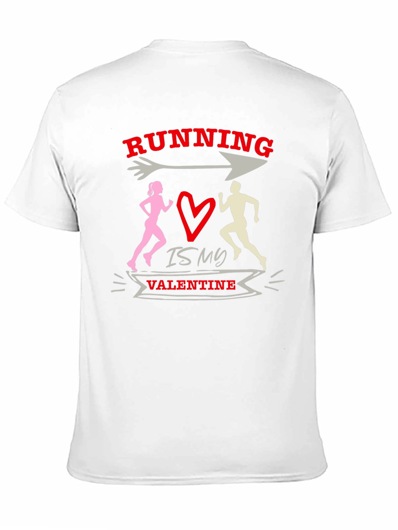 Black Running is My Valentine Graphic Tee - Black view 11
