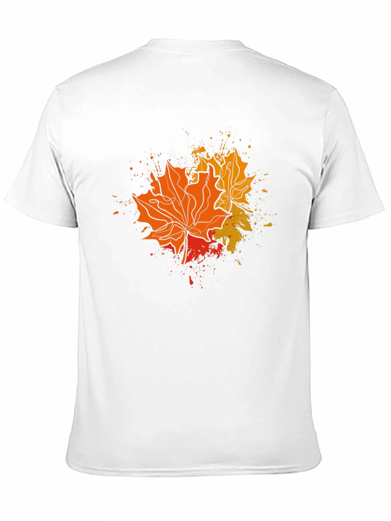 Black Fall Leaves Graphic Tee - Black T-Shirt view 11