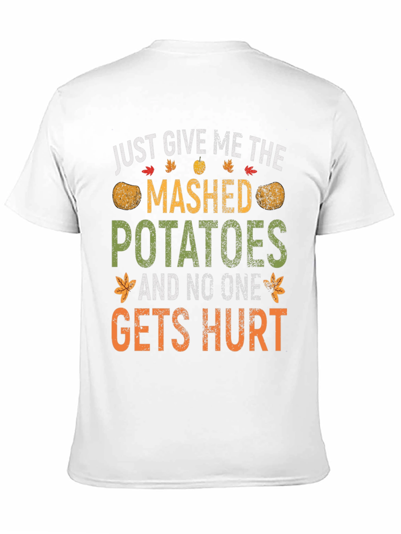 Black Mashed Potatoes Funny Thanksgiving T-Shirt view 11