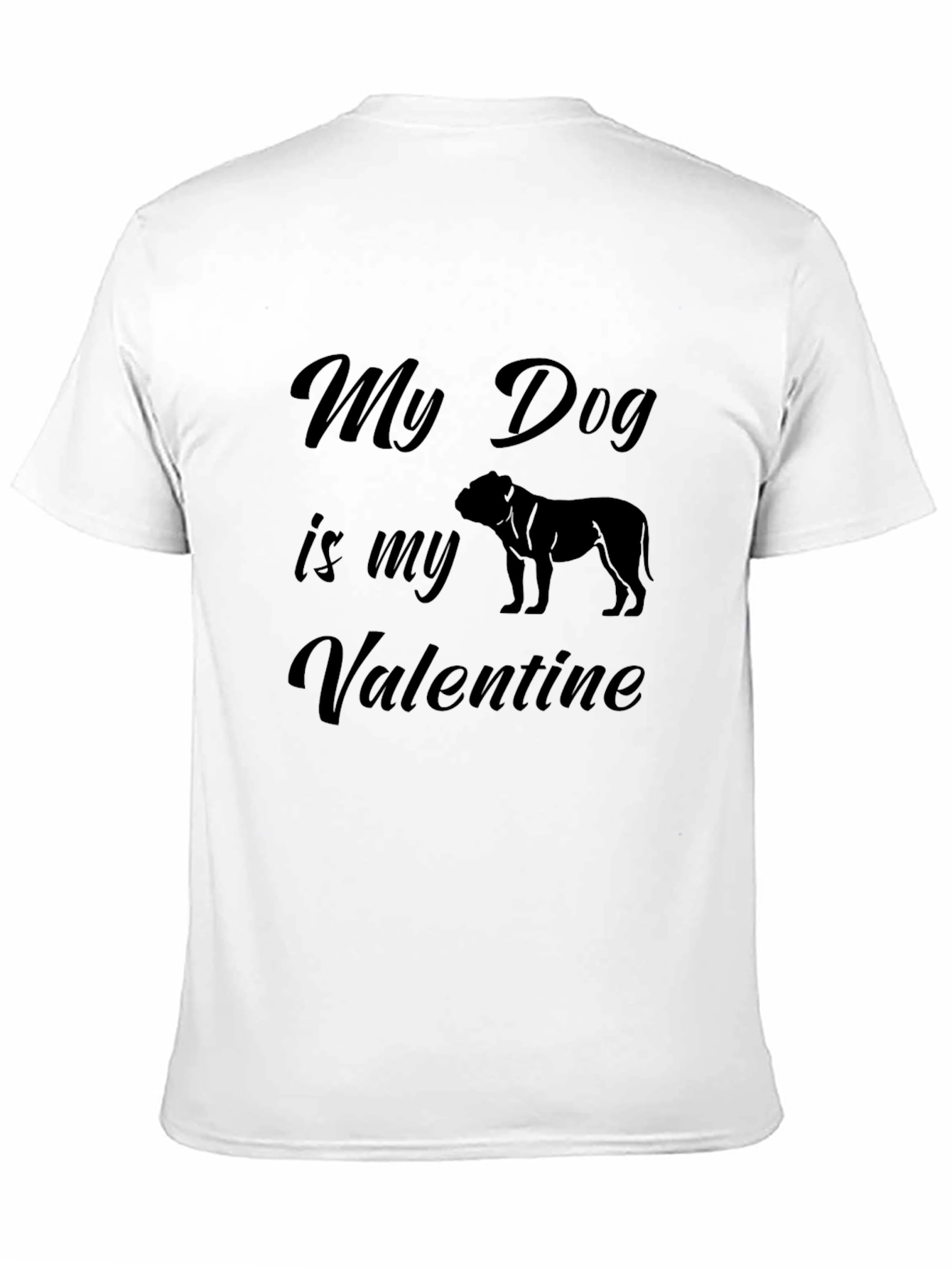 Black My Dog is My Valentine Black T-Shirt view 11