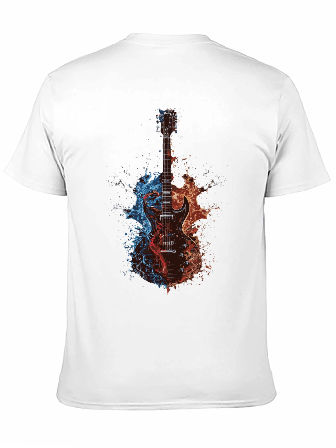 Black Fiery Guitar T-Shirt - Music Lover Tee view 11